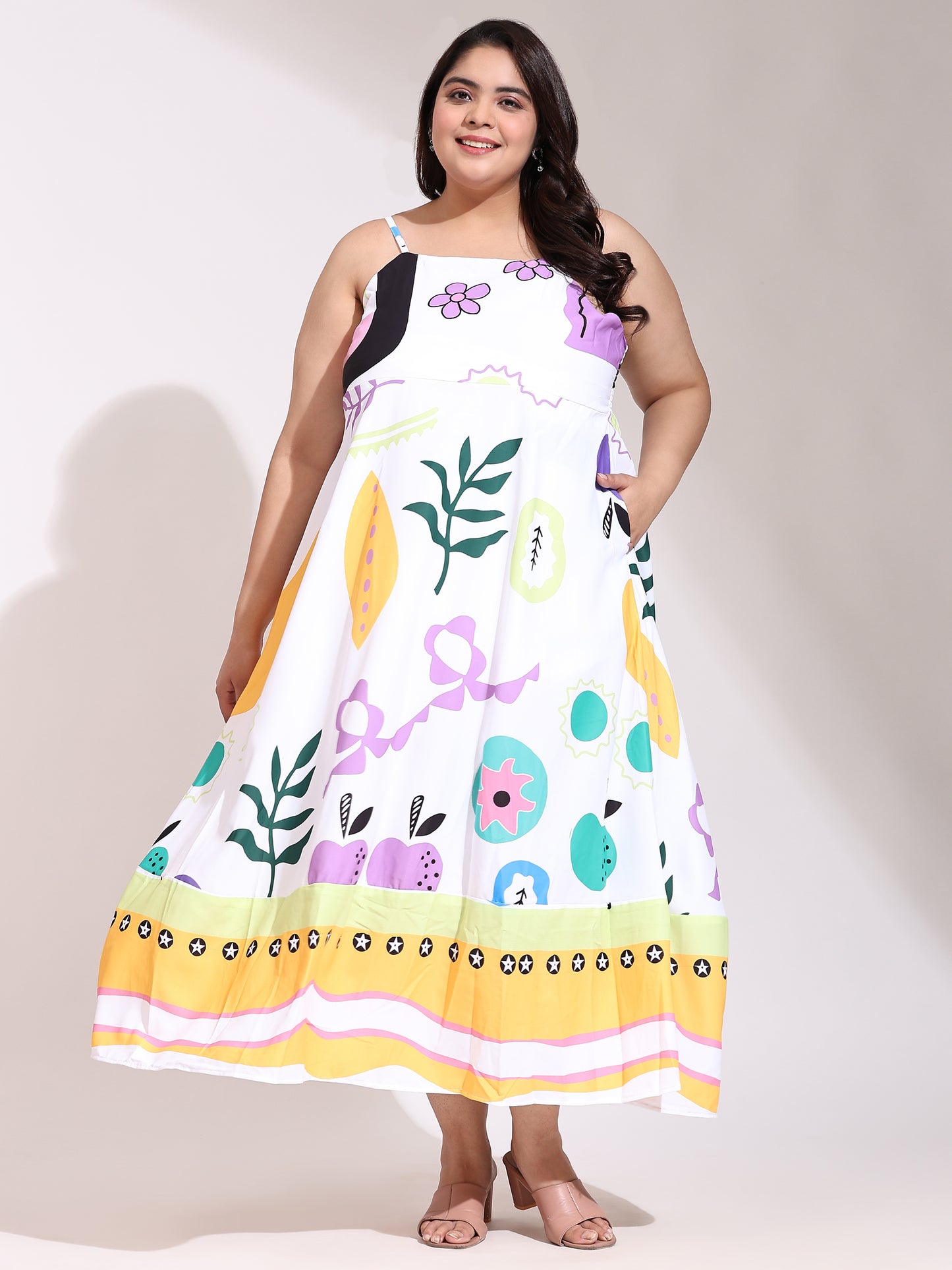 Fresh Flowers Plus Size Dress