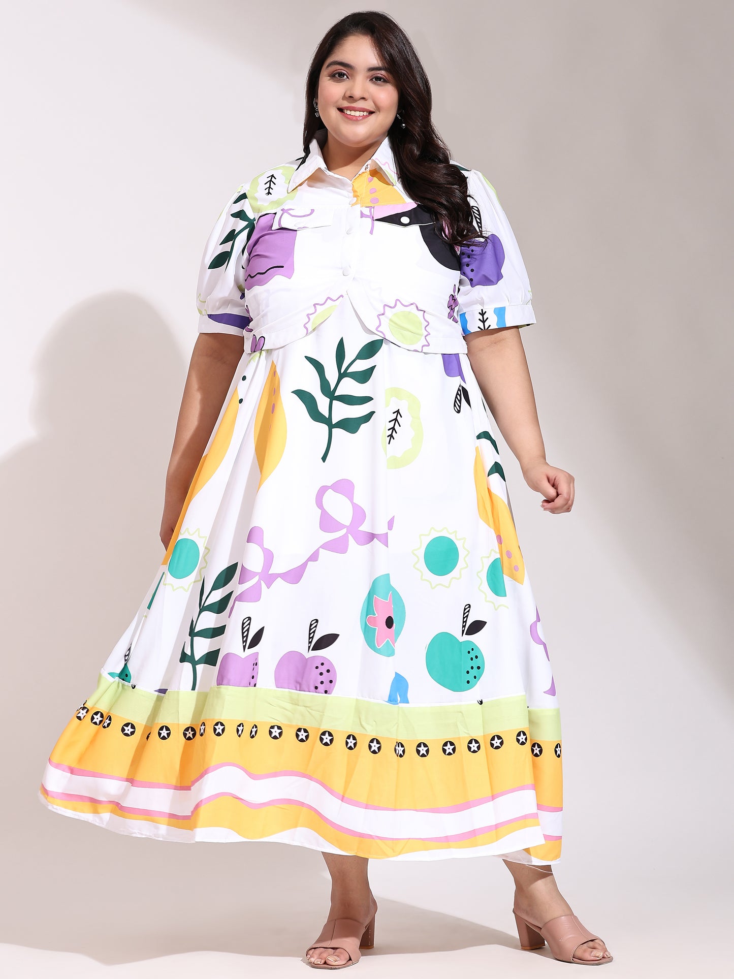 Fresh Flowers Plus Size Dress