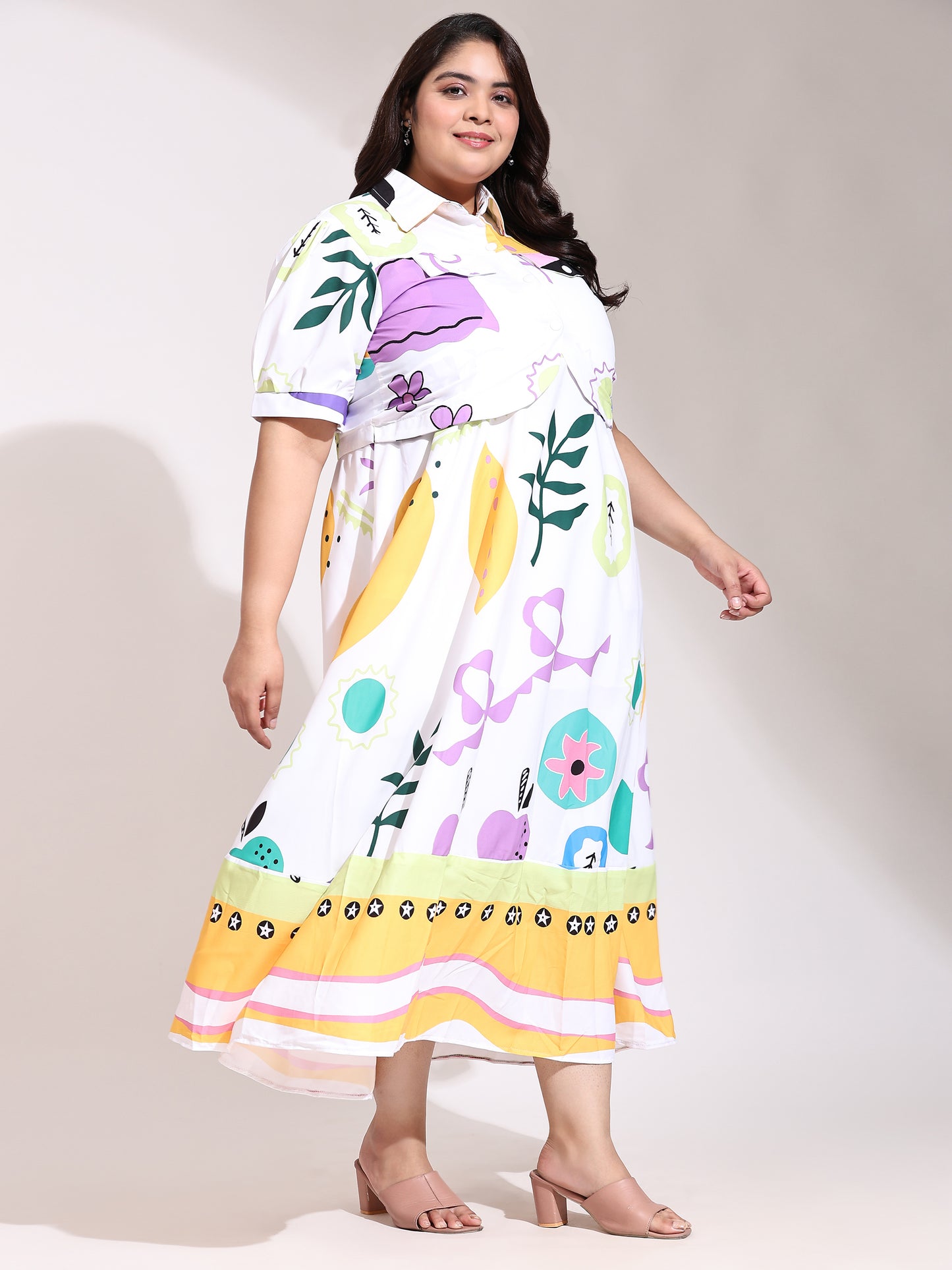 Fresh Flowers Plus Size Dress