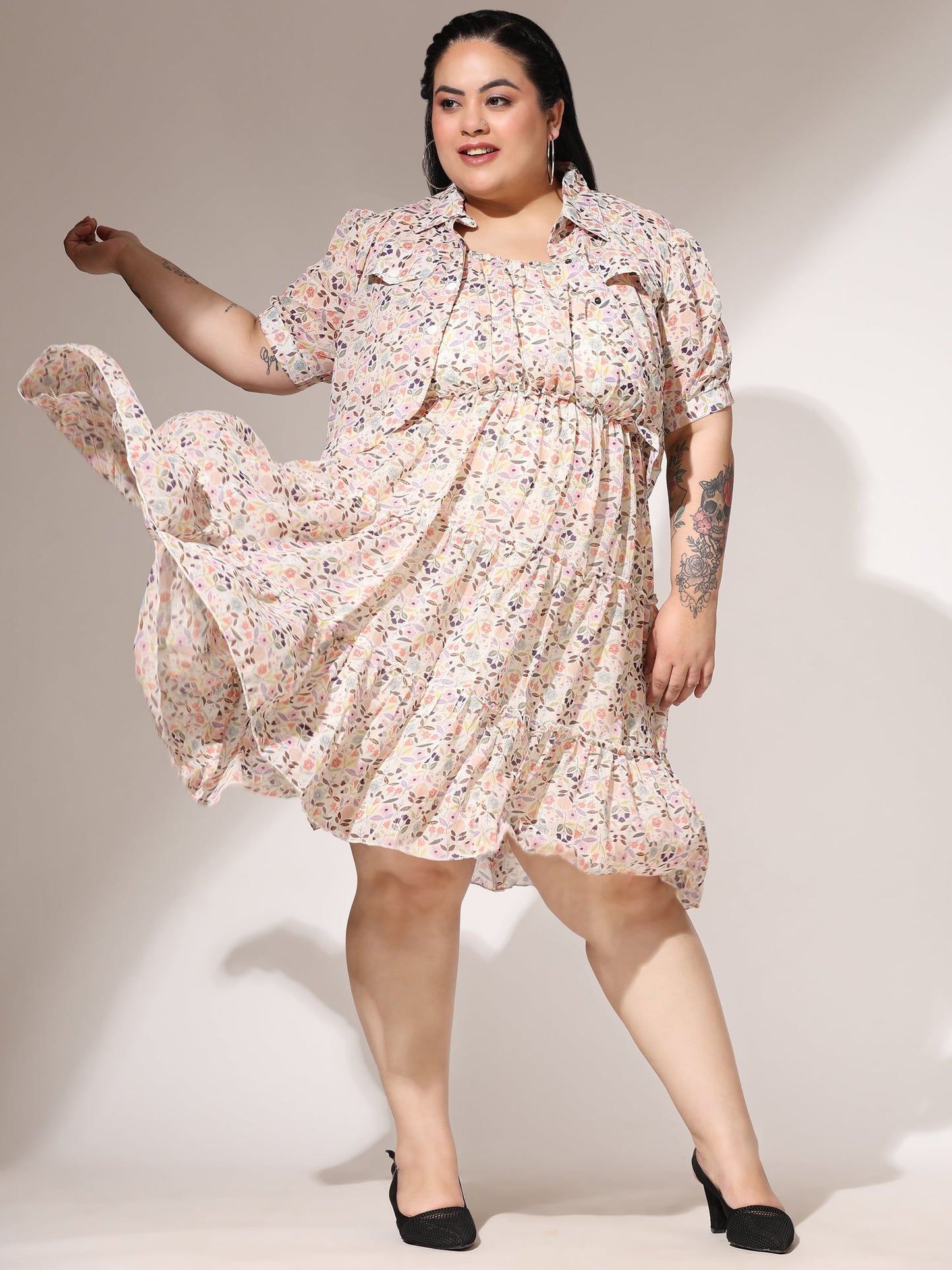 Playful Petal Short Dress Short Dress