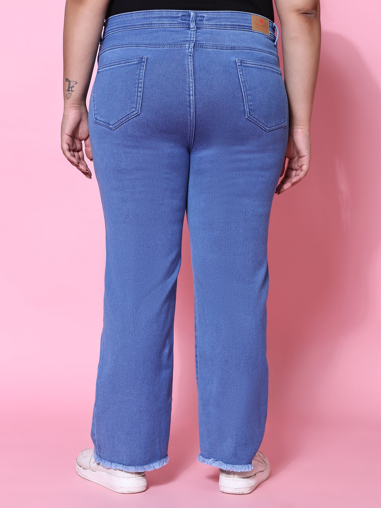 Light blue wide leg jeans