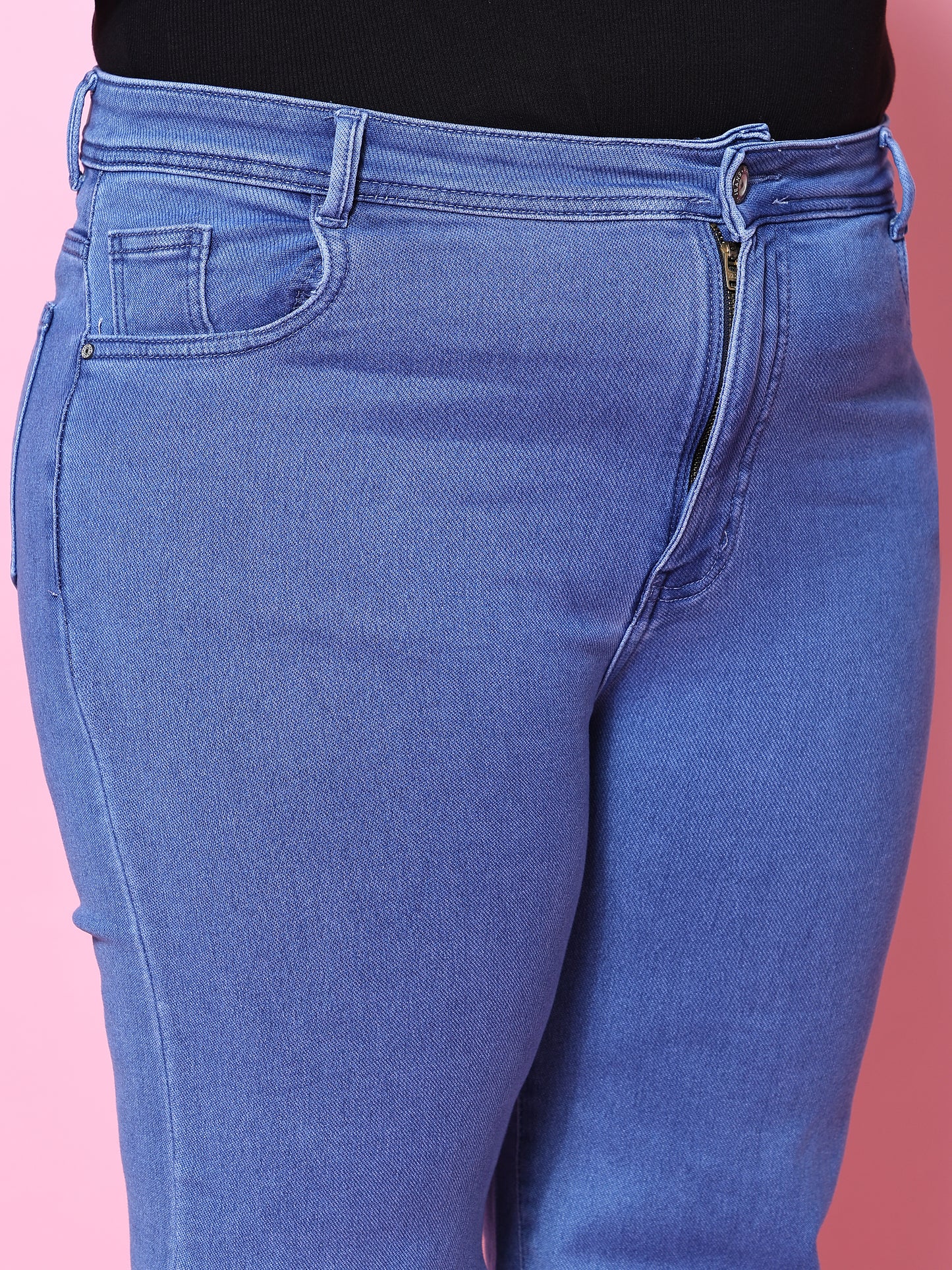 Light blue wide leg jeans