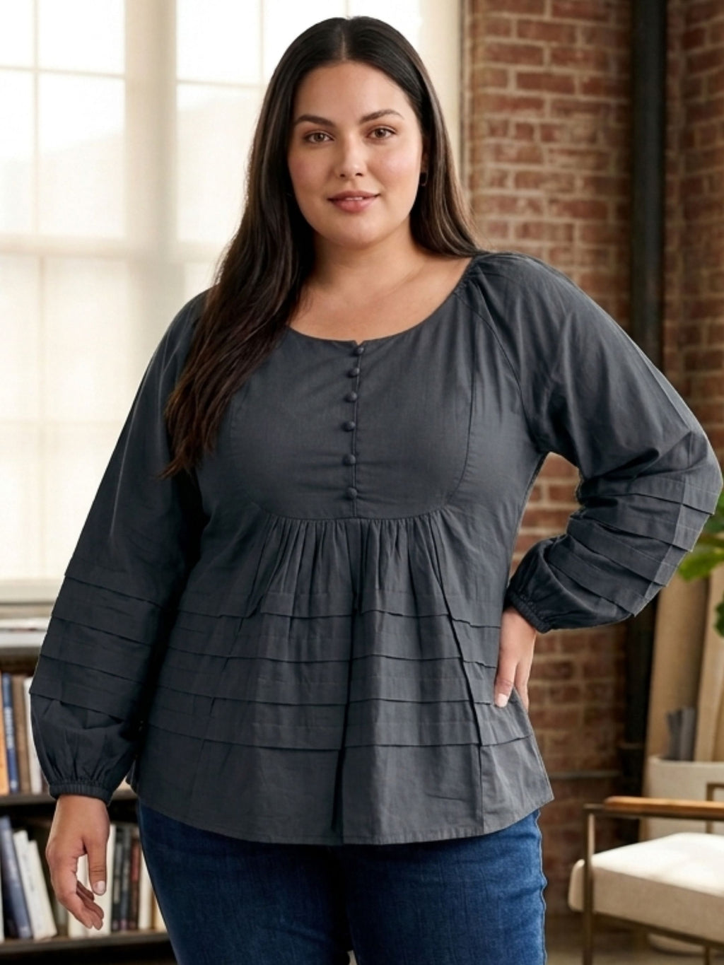 Petal Peplum - Grey