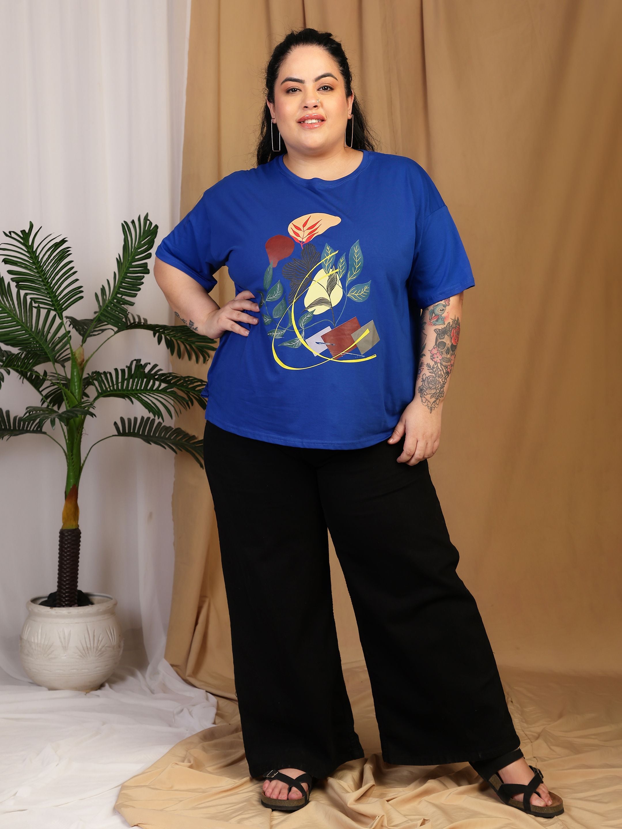 Oversized Tees - Royal Blue
