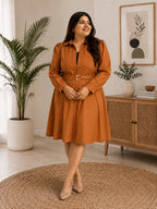 Brown Pretty Poise Dress