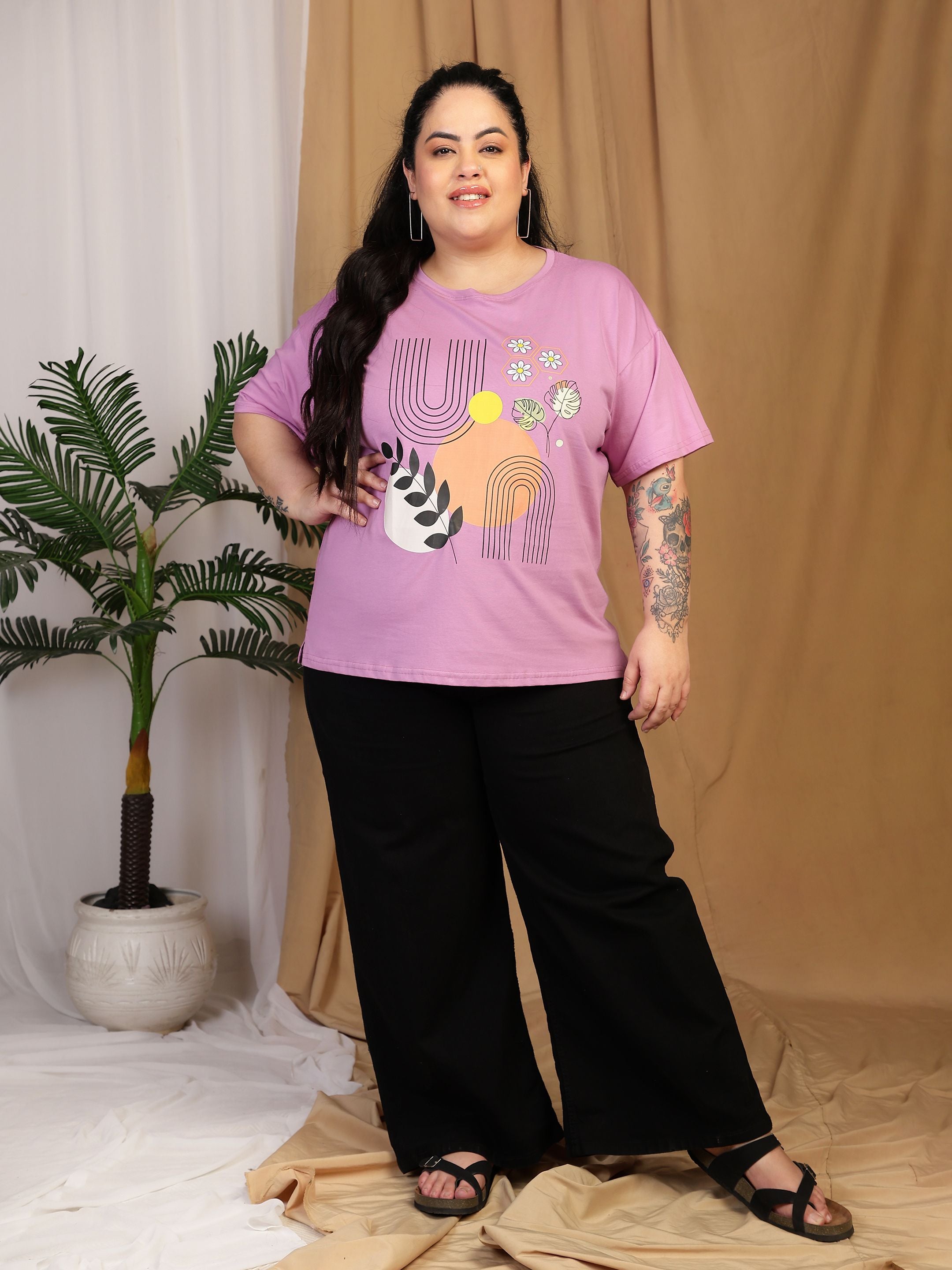 Oversized Tees - Pastel Pink