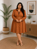 Brown Pretty Poise Dress