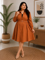 Brown Pretty Poise Dress