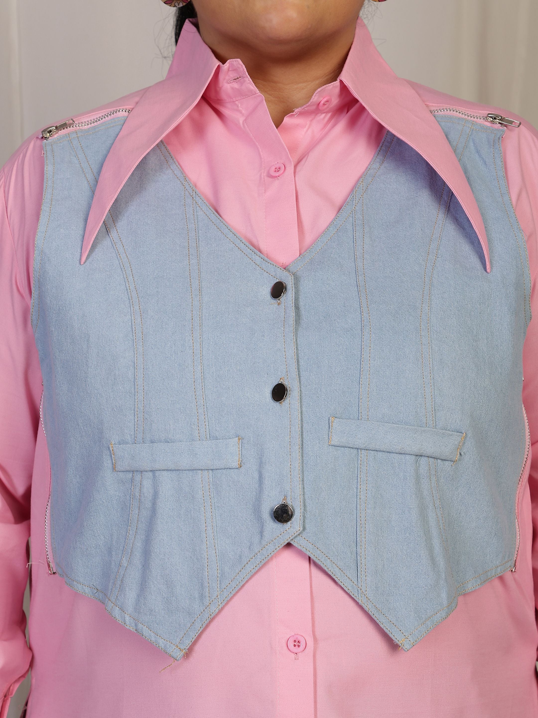 Vest Shirt - Light Yellow
