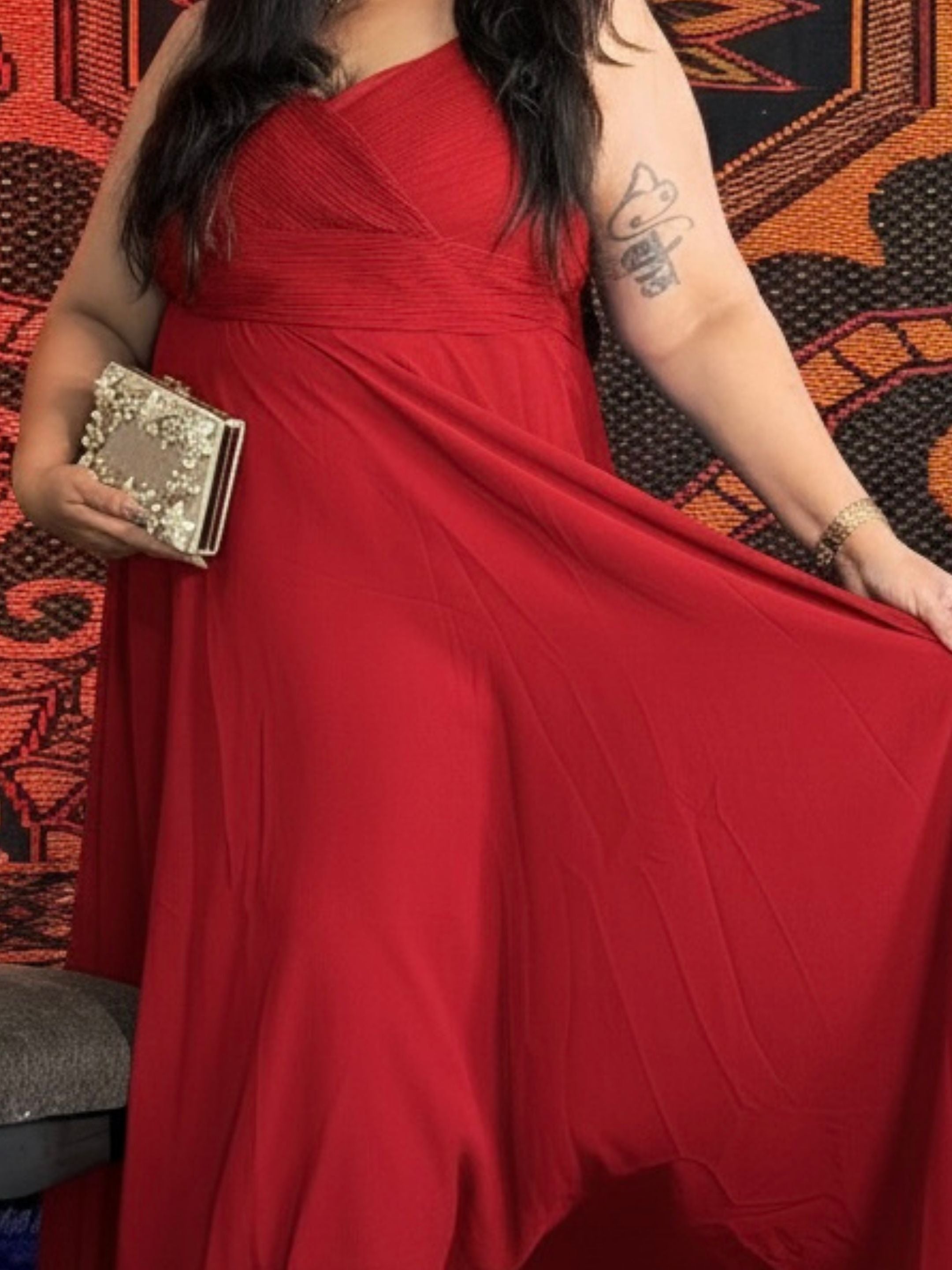 Red Lovely Lush Partywear Dress
