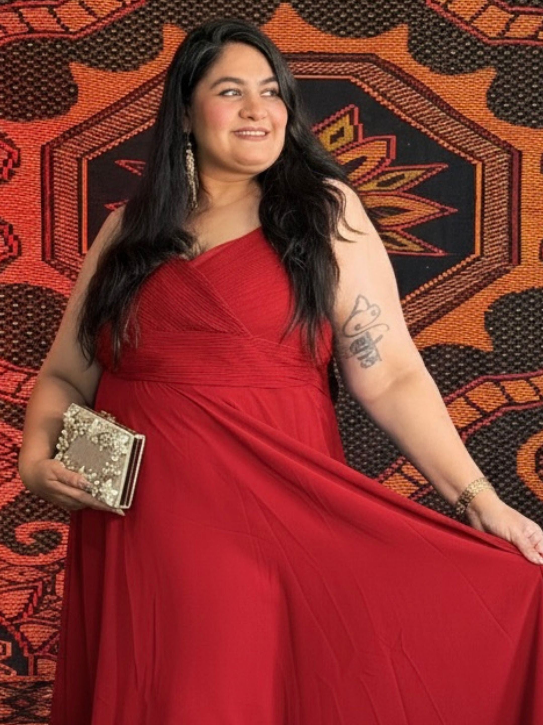 Red Lovely Lush Partywear Dress