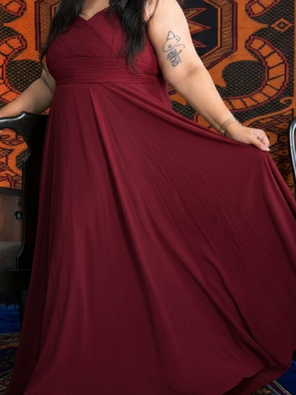 Brown Lovely Lush Partywear Dress
