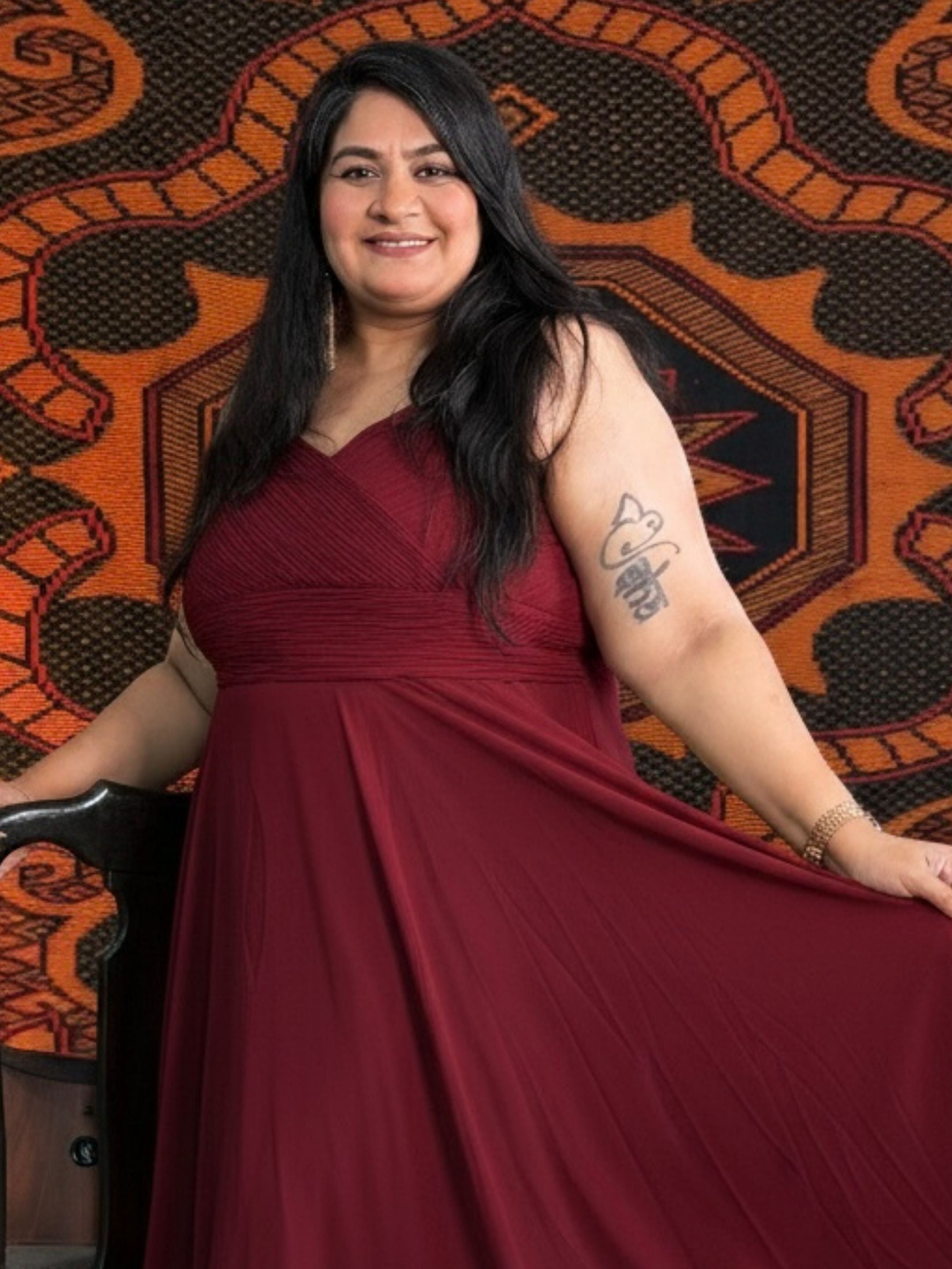 Brown Lovely Lush Partywear Dress