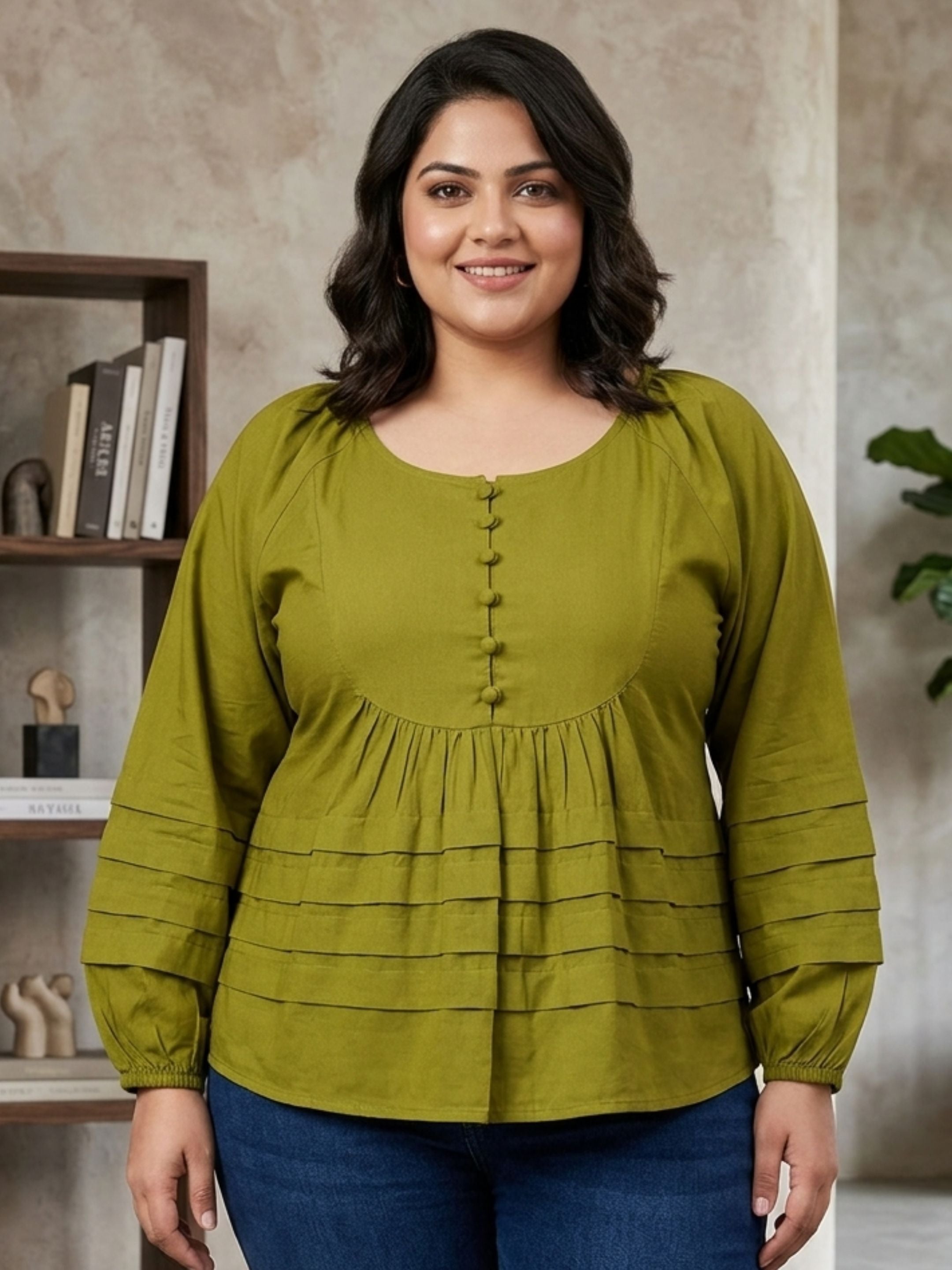 Petal Peplum - Green