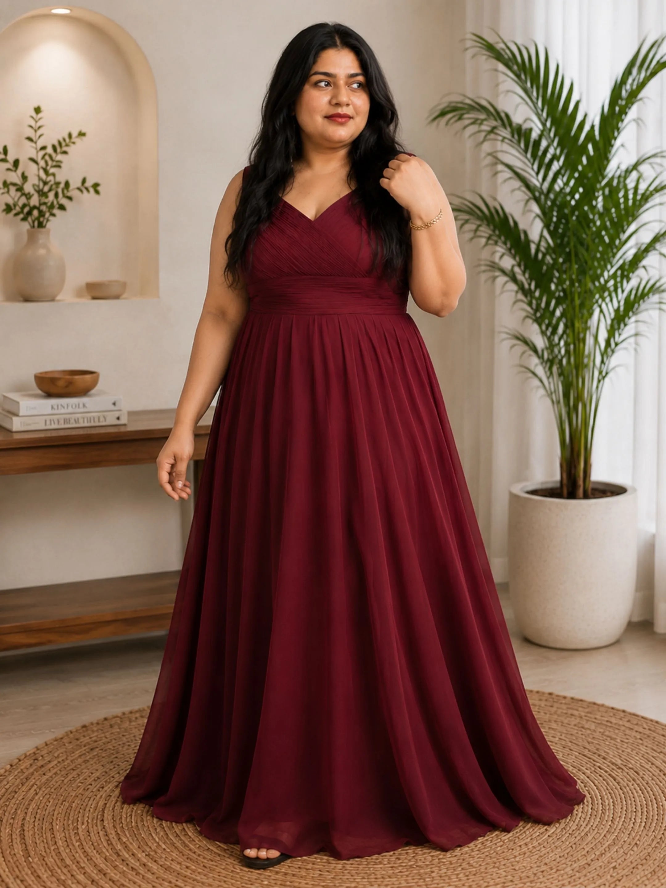Brown Lovely Lush Partywear Dress