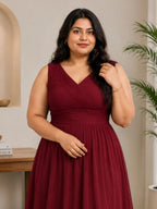 Brown Lovely Lush Partywear Dress