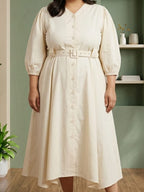 White Belted Beauty Dress