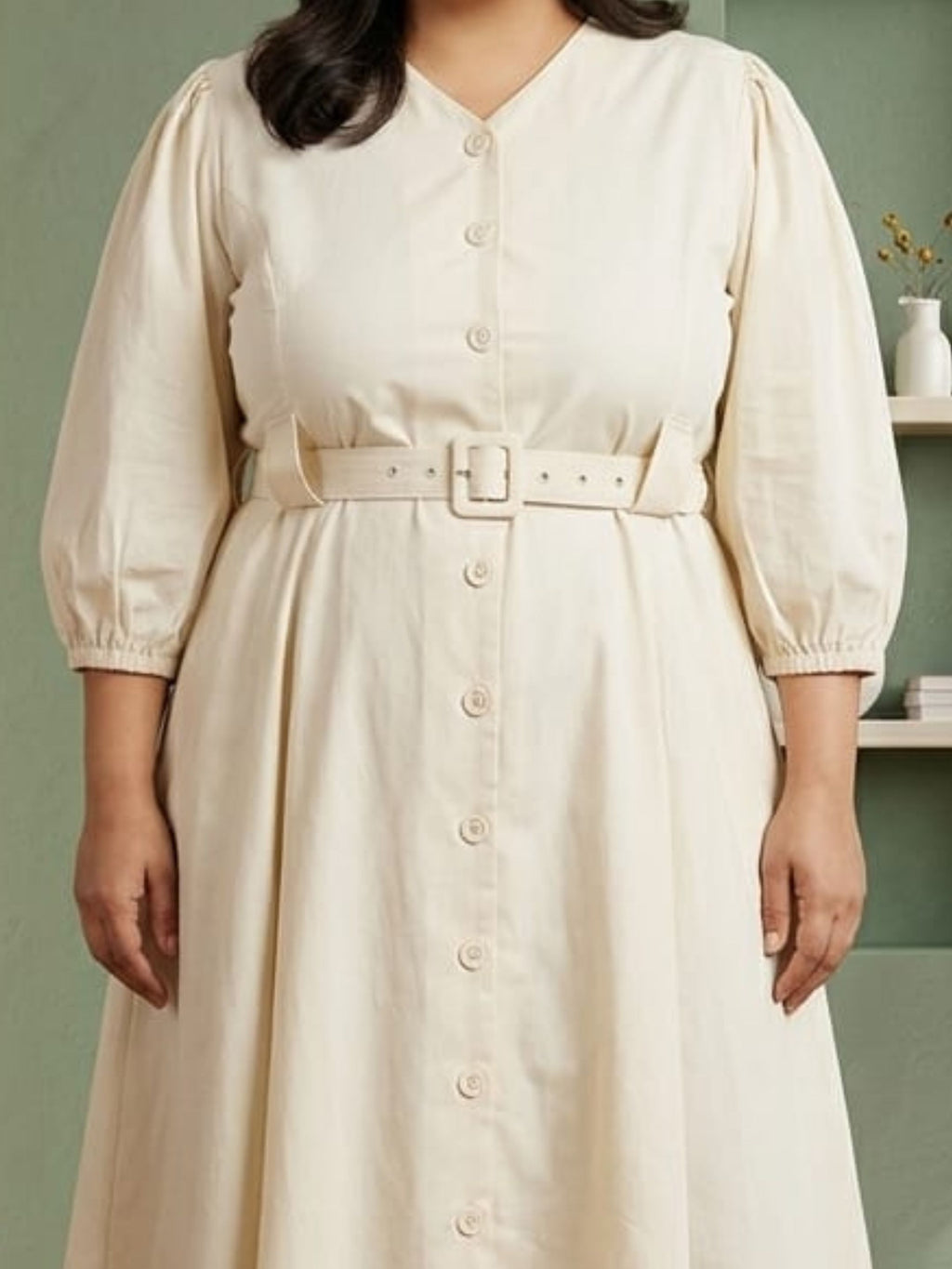 White Belted Beauty Dress