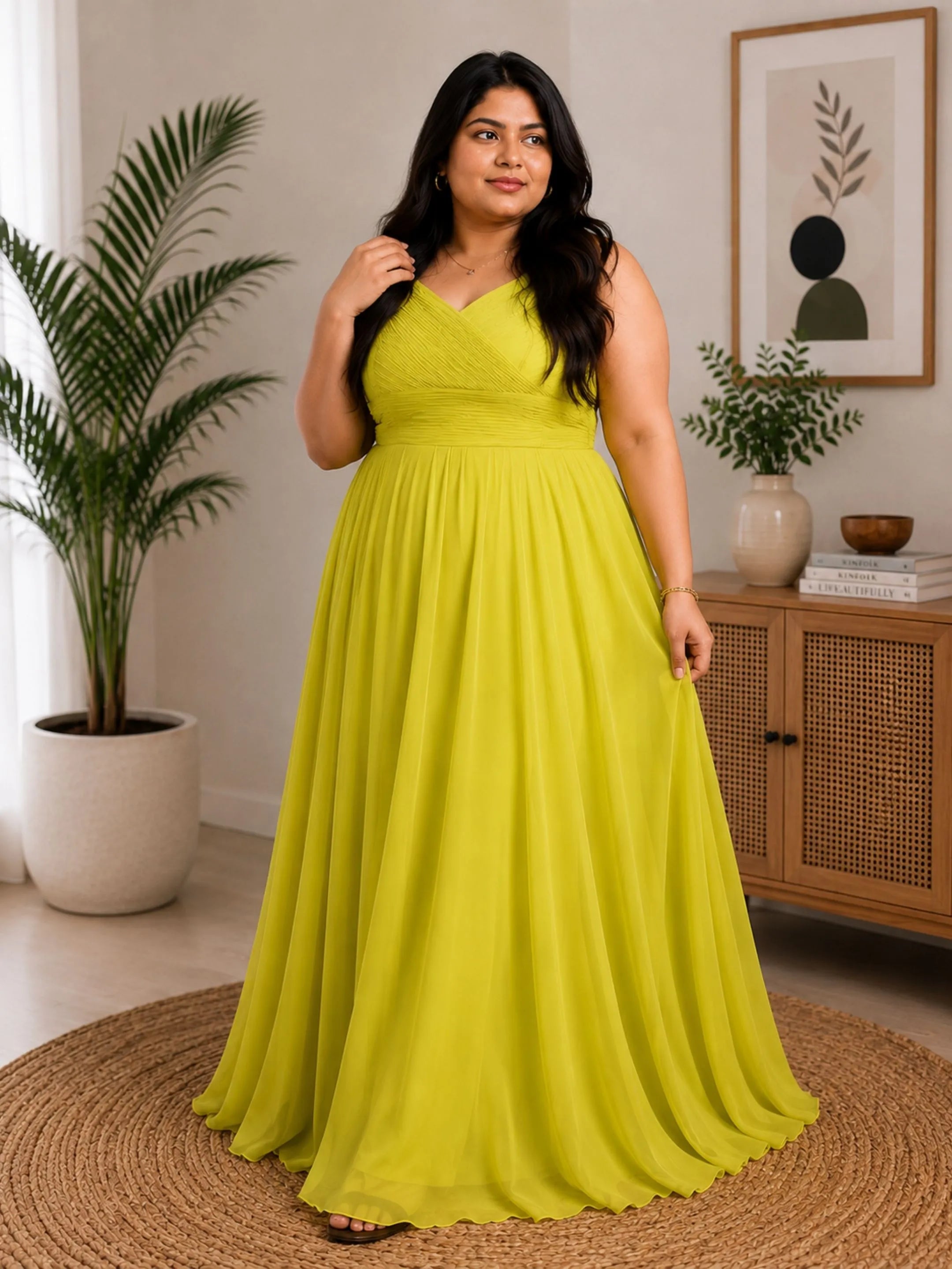 Light Green Lovely Lush Partywear Dress
