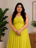 Light Green Lovely Lush Partywear Dress
