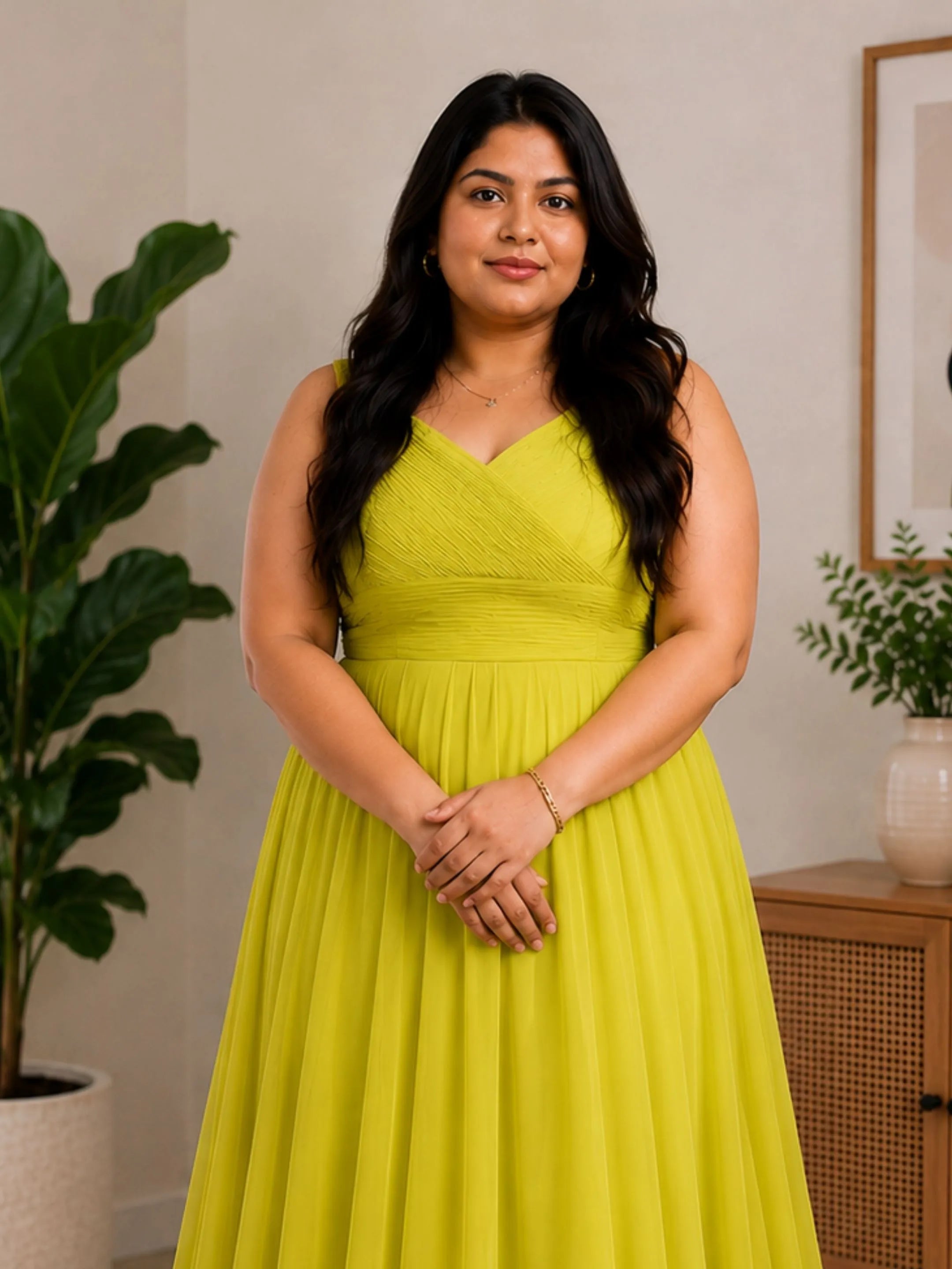 Light Green Lovely Lush Partywear Dress
