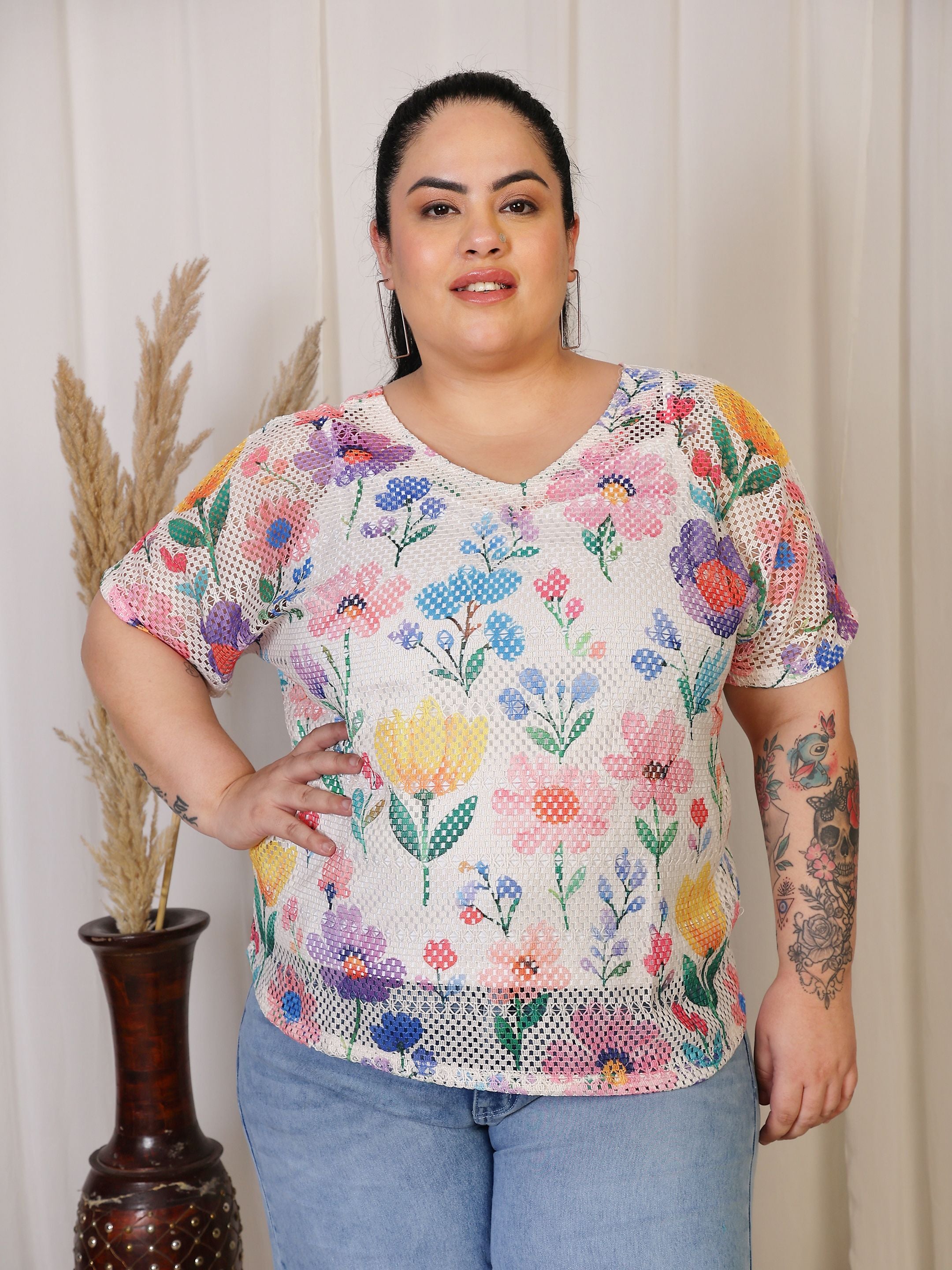 Crochet Bloom (V Neck)