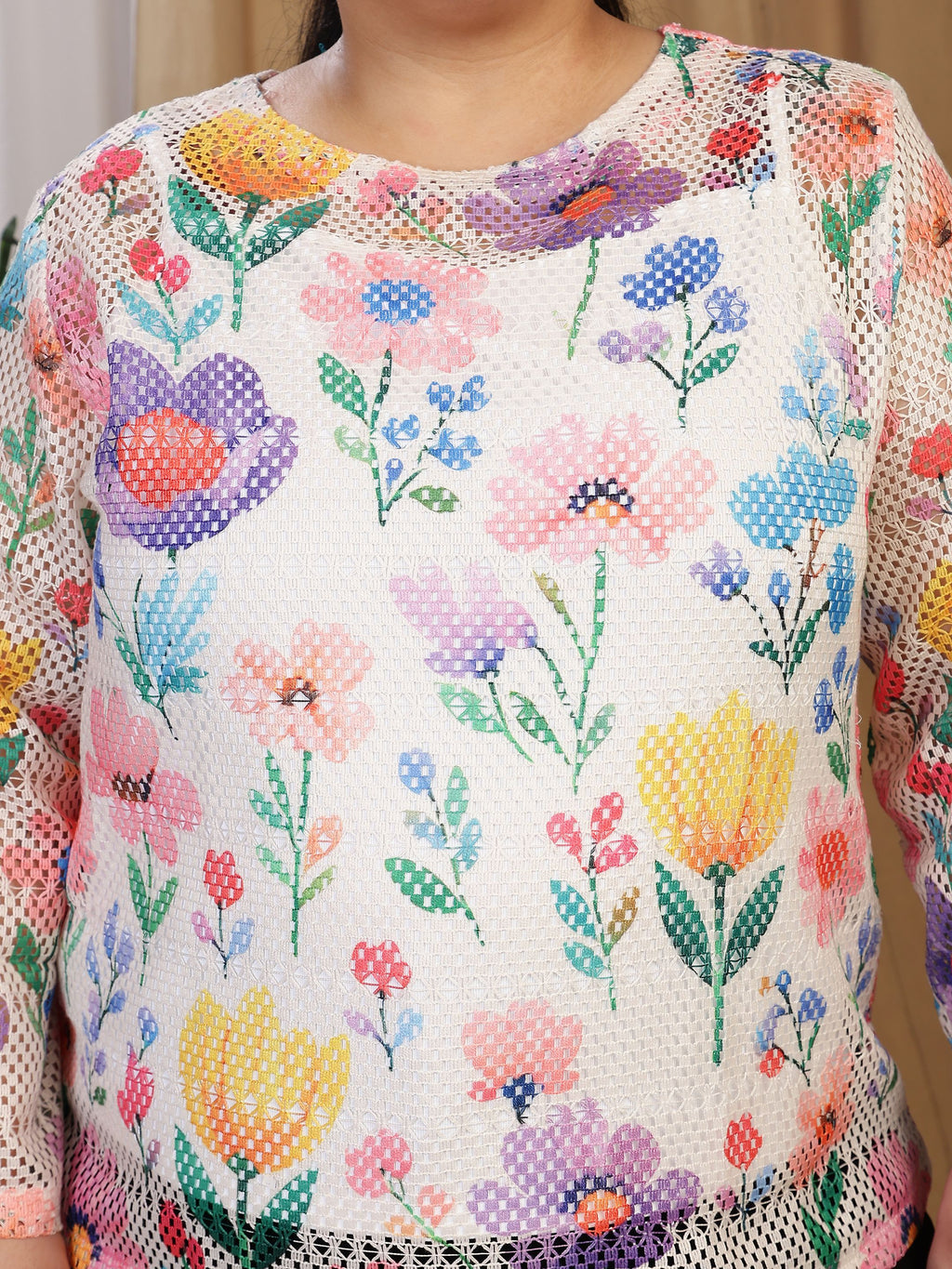 Crochet Bloom (Round Neck)