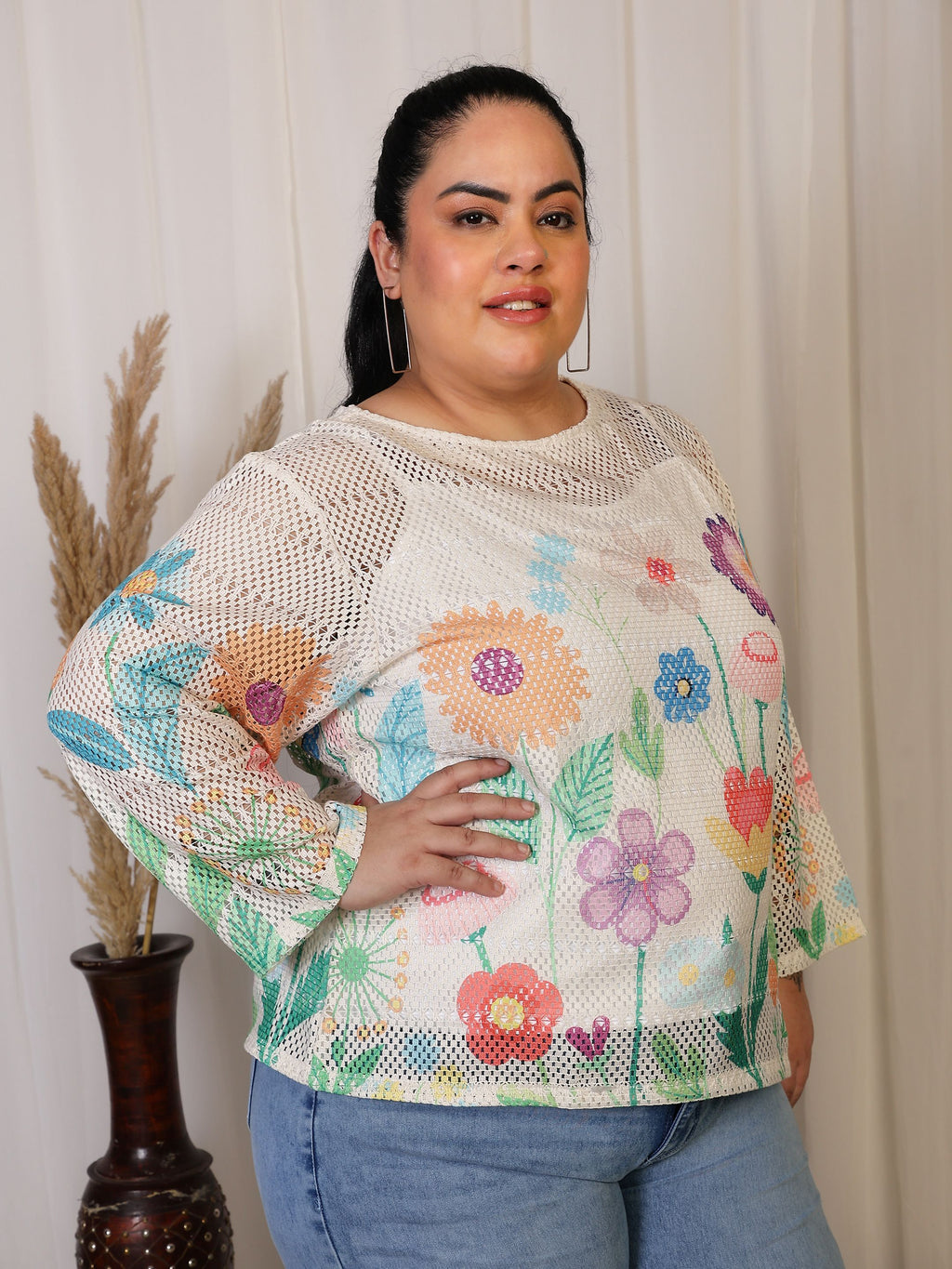 Crochet Bloom (Round Neck)