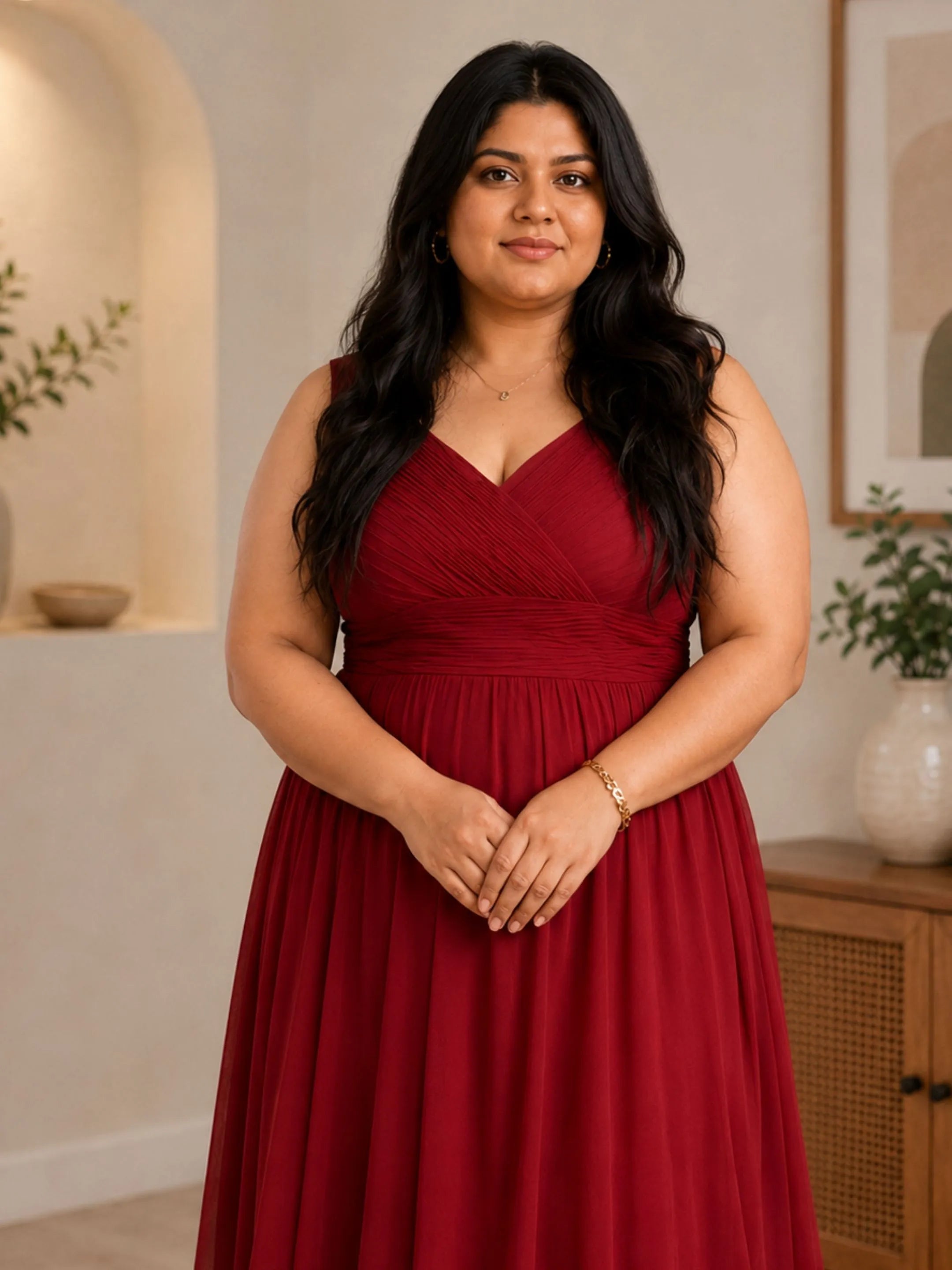 Red Lovely Lush Partywear Dress