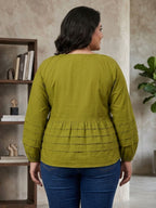 Petal Peplum - Green