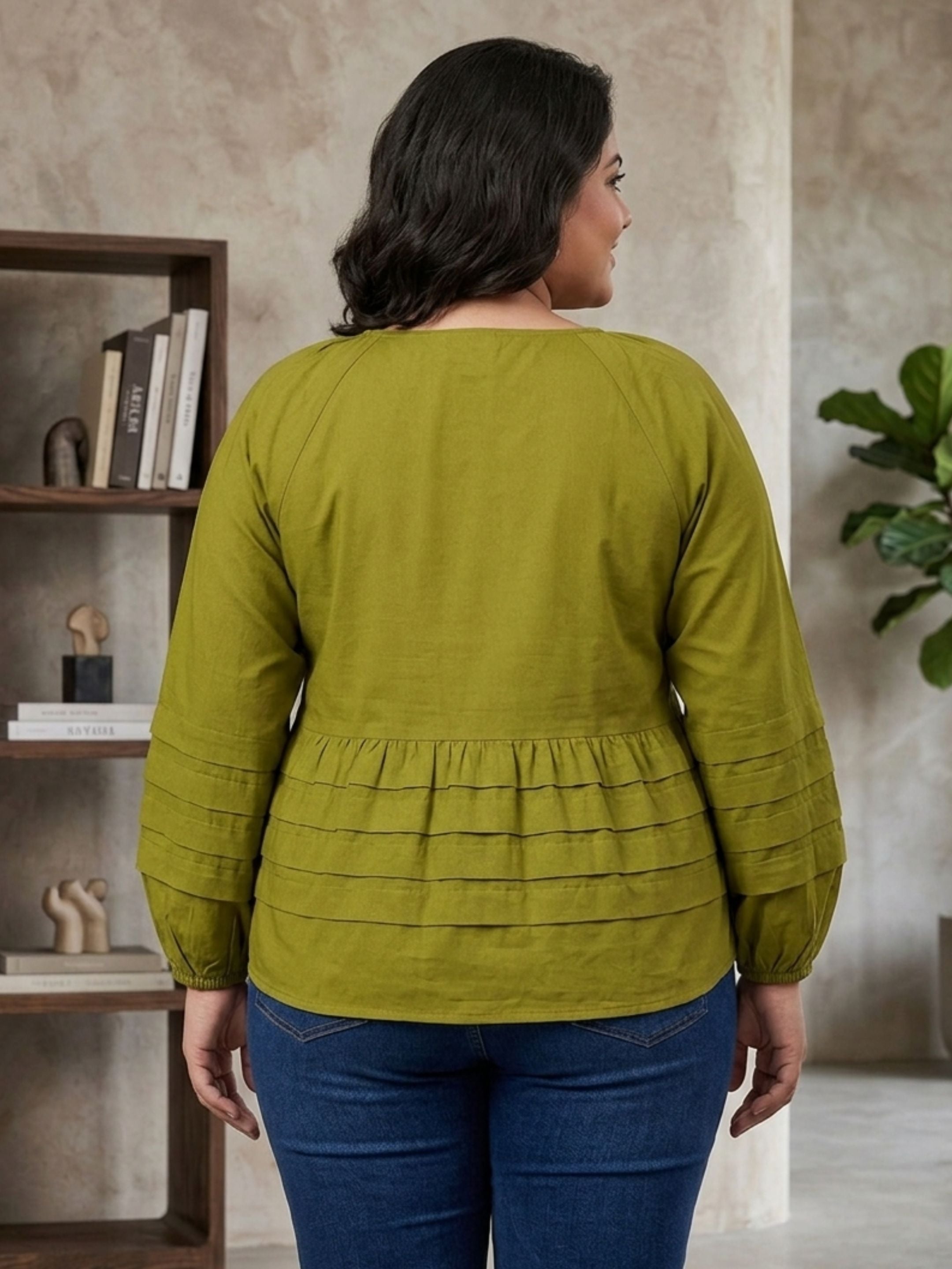 Petal Peplum - Green