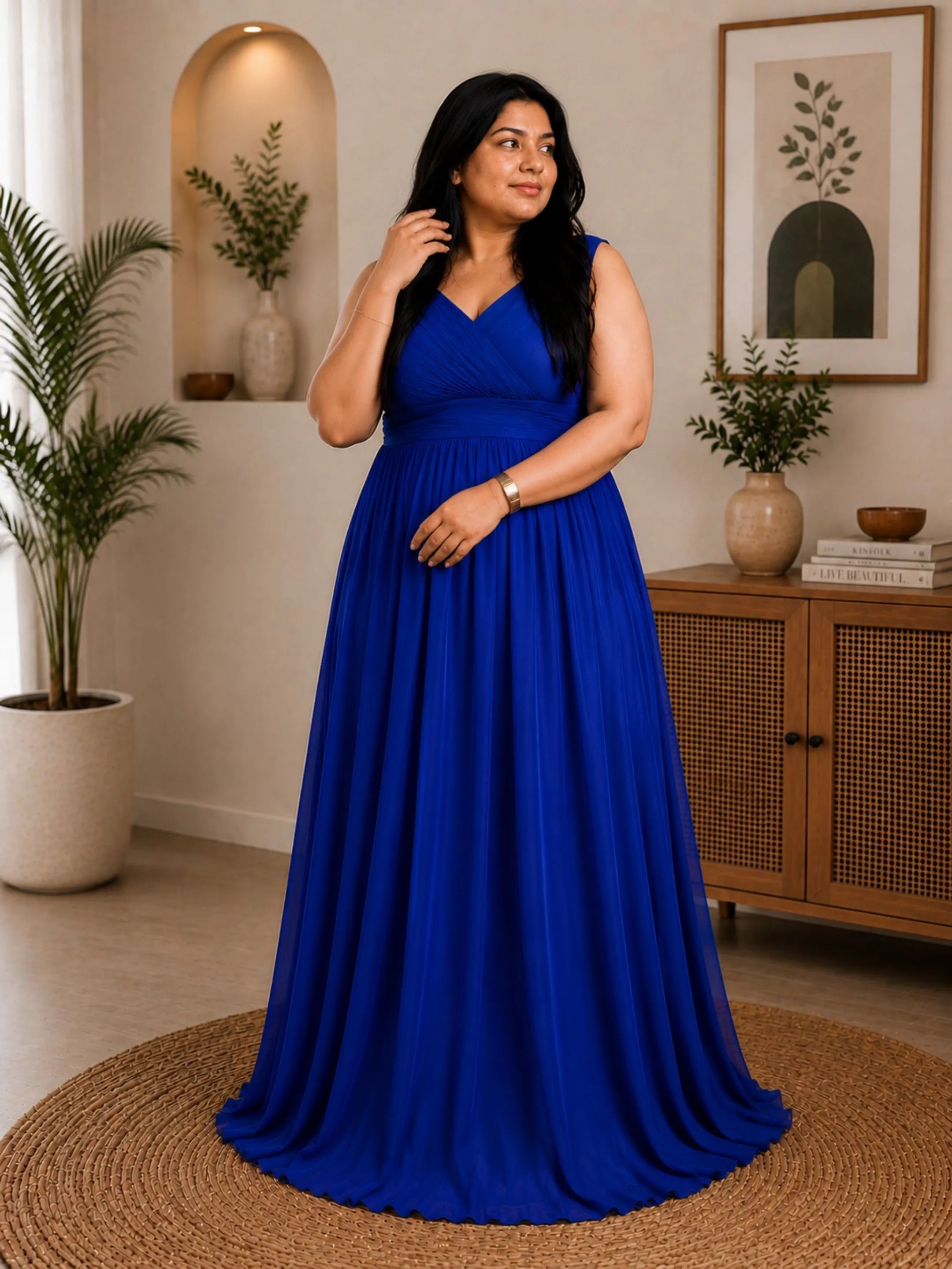 Royal Blue Lovely Lush Partywear Dress