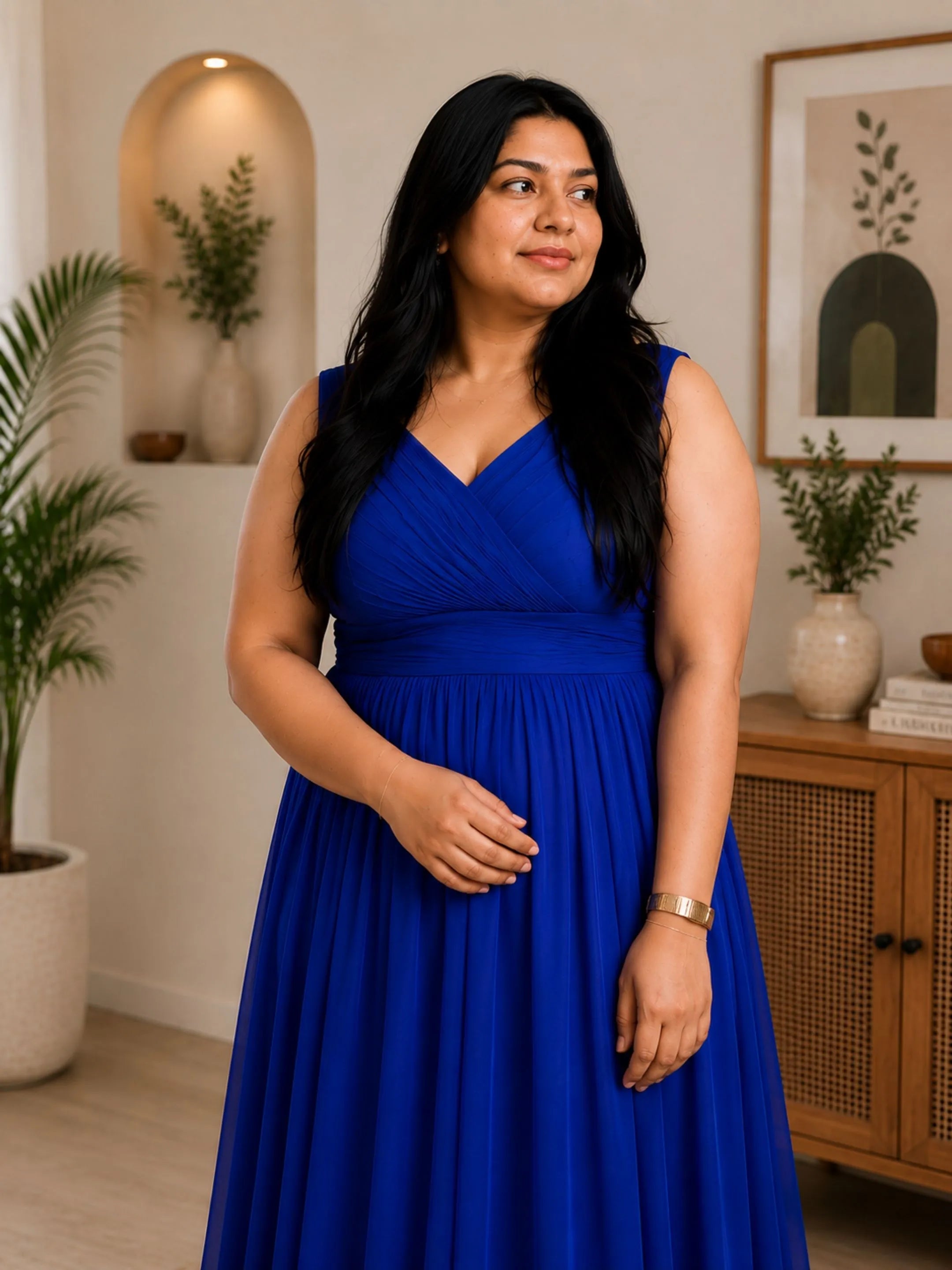 Royal Blue Lovely Lush Partywear Dress