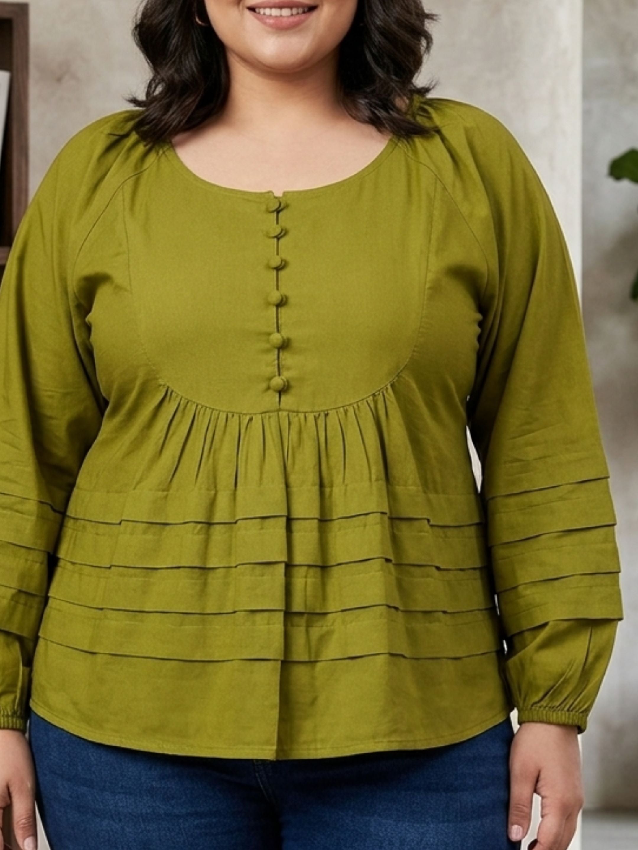 Petal Peplum - Green