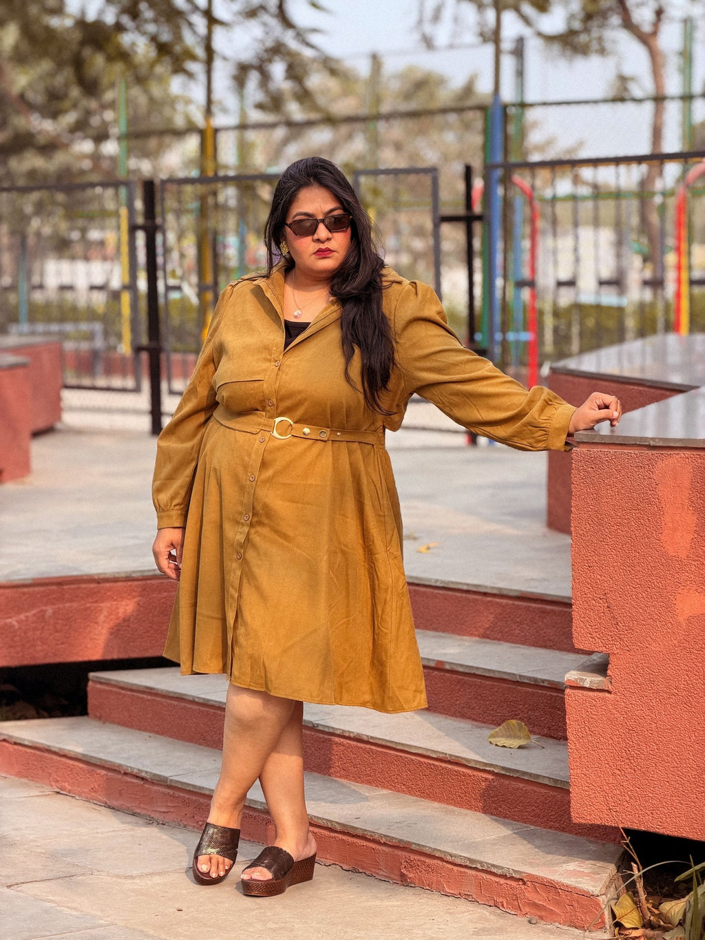 Mehendi Green Pretty Poise Dress