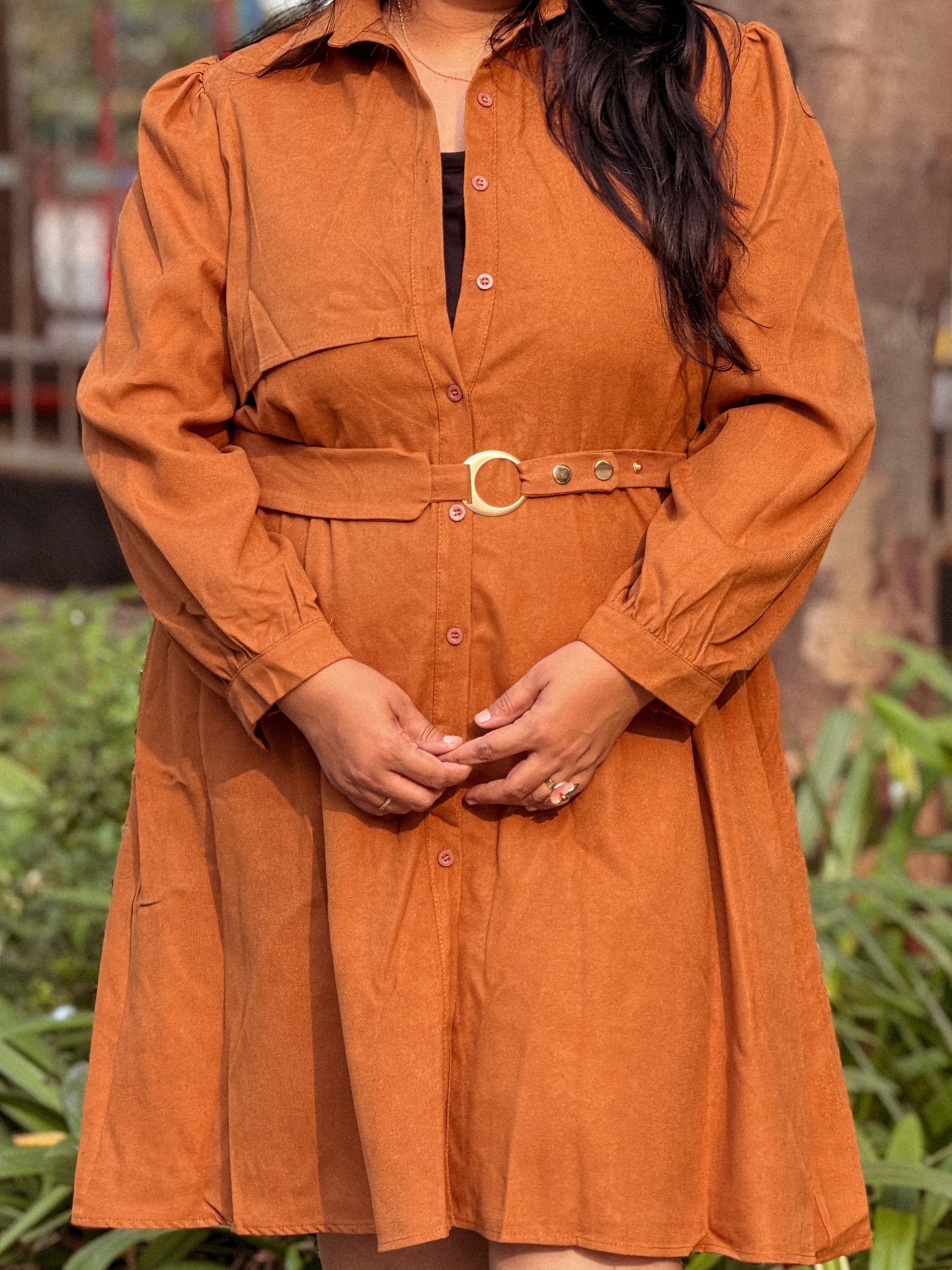 Brown Pretty Poise Dress