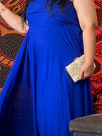 Royal Blue Lovely Lush Partywear Dress