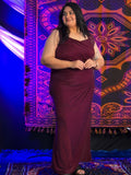Marron Midnight Magic Partywear Dress