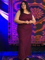 Marron Midnight Magic Partywear Dress