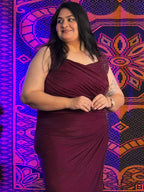 Marron Midnight Magic Partywear Dress