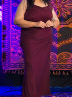 Marron Midnight Magic Partywear Dress