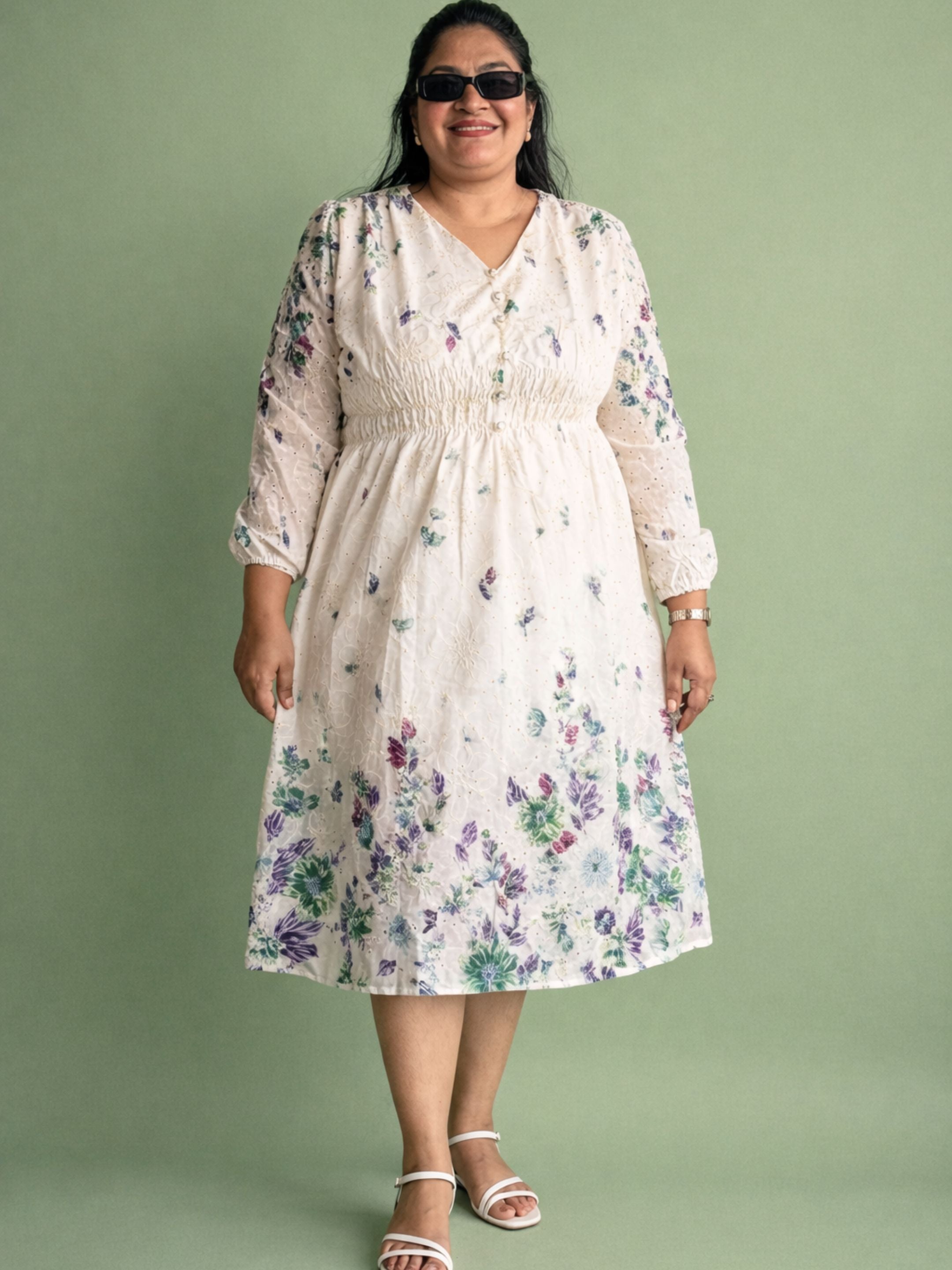 Floral Flourish - Purple Green