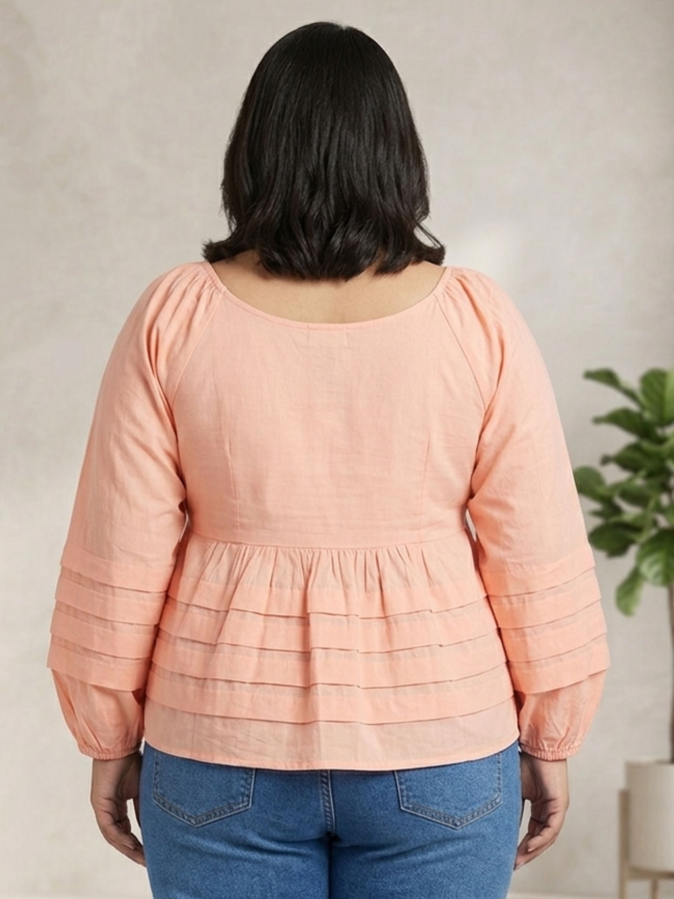 Petal Peplum - Peach