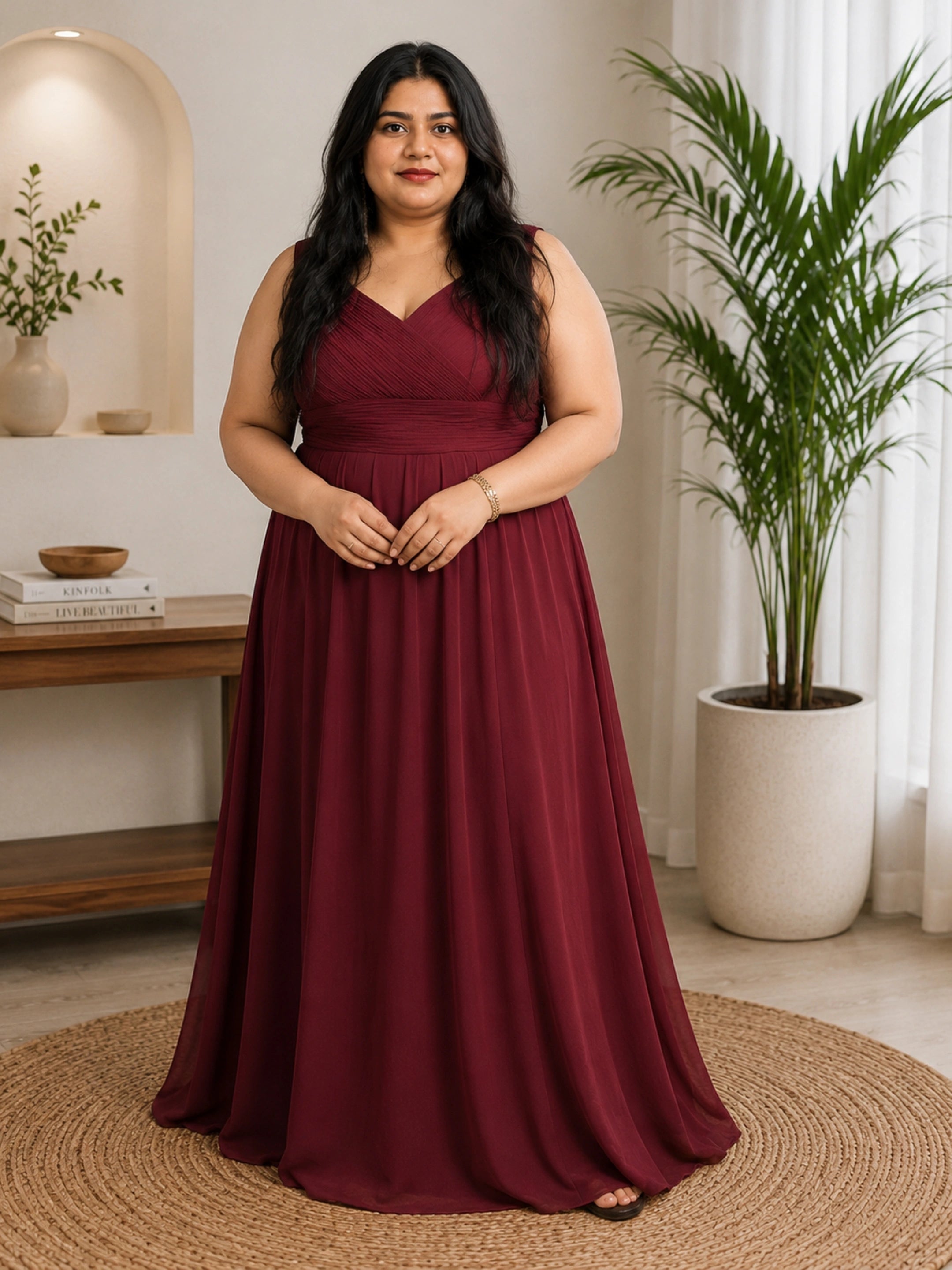 Brown Lovely Lush Partywear Dress