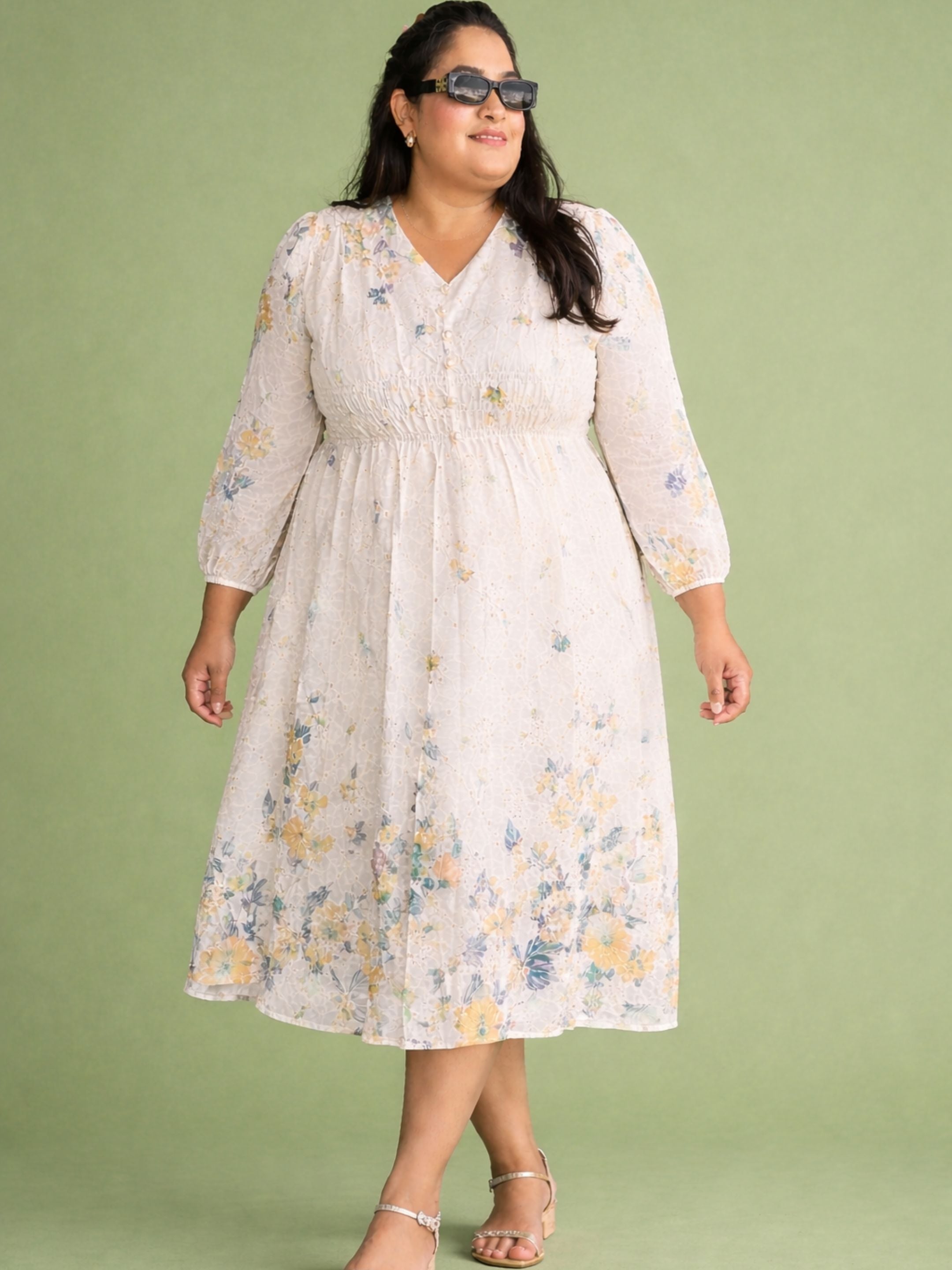 Floral Flourish - Yellow Green