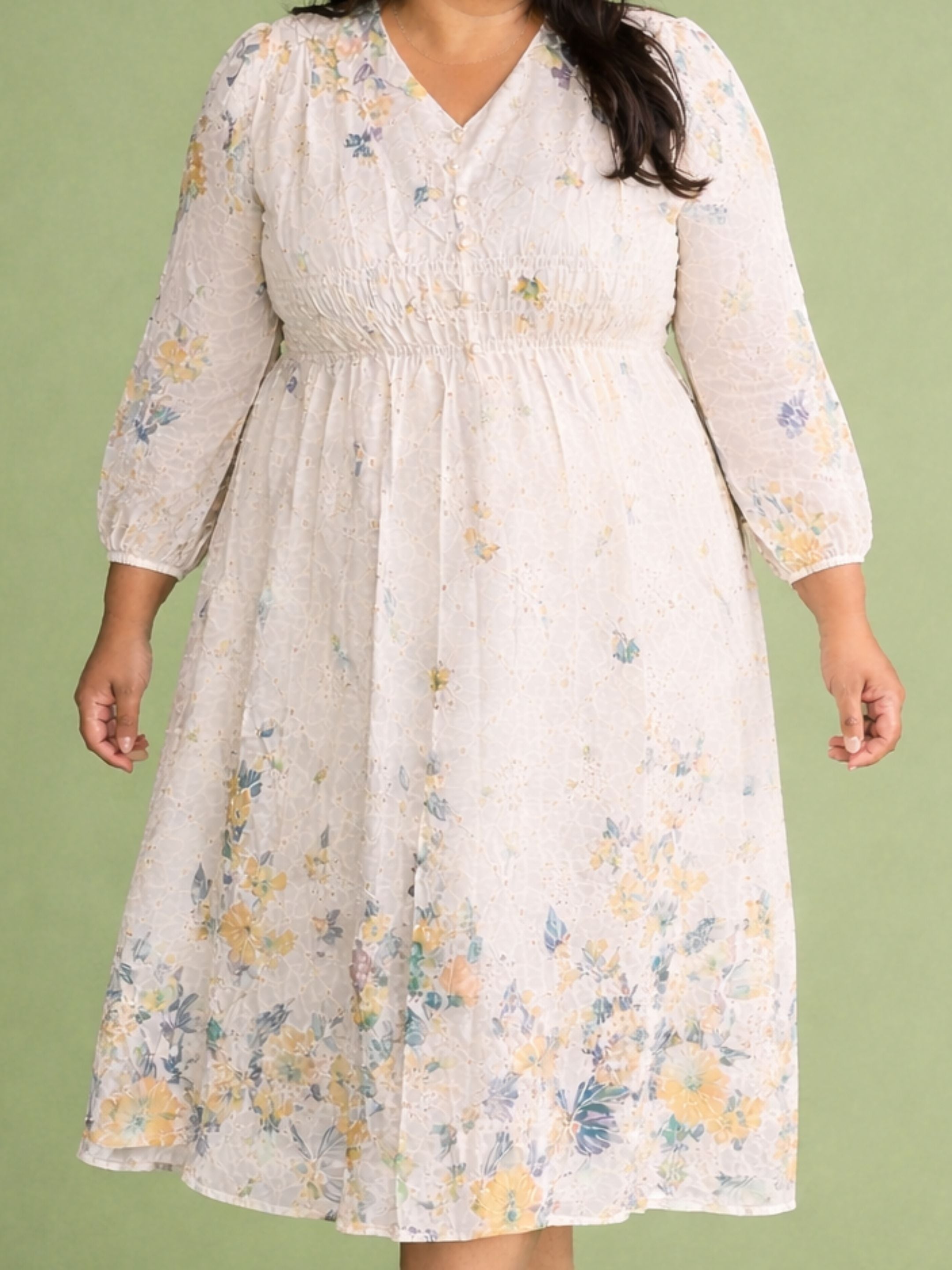 Floral Flourish - Yellow Green