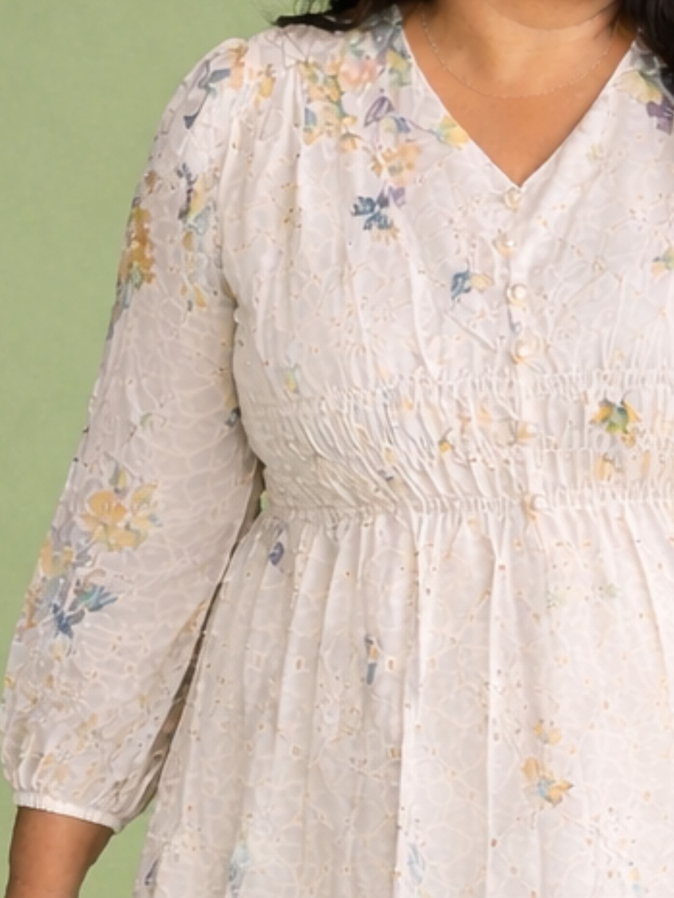 Floral Flourish - Yellow Green