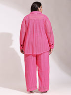 Pastel Plus Size Corchet co-ord set