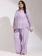 Plus size purple co-ord set for women