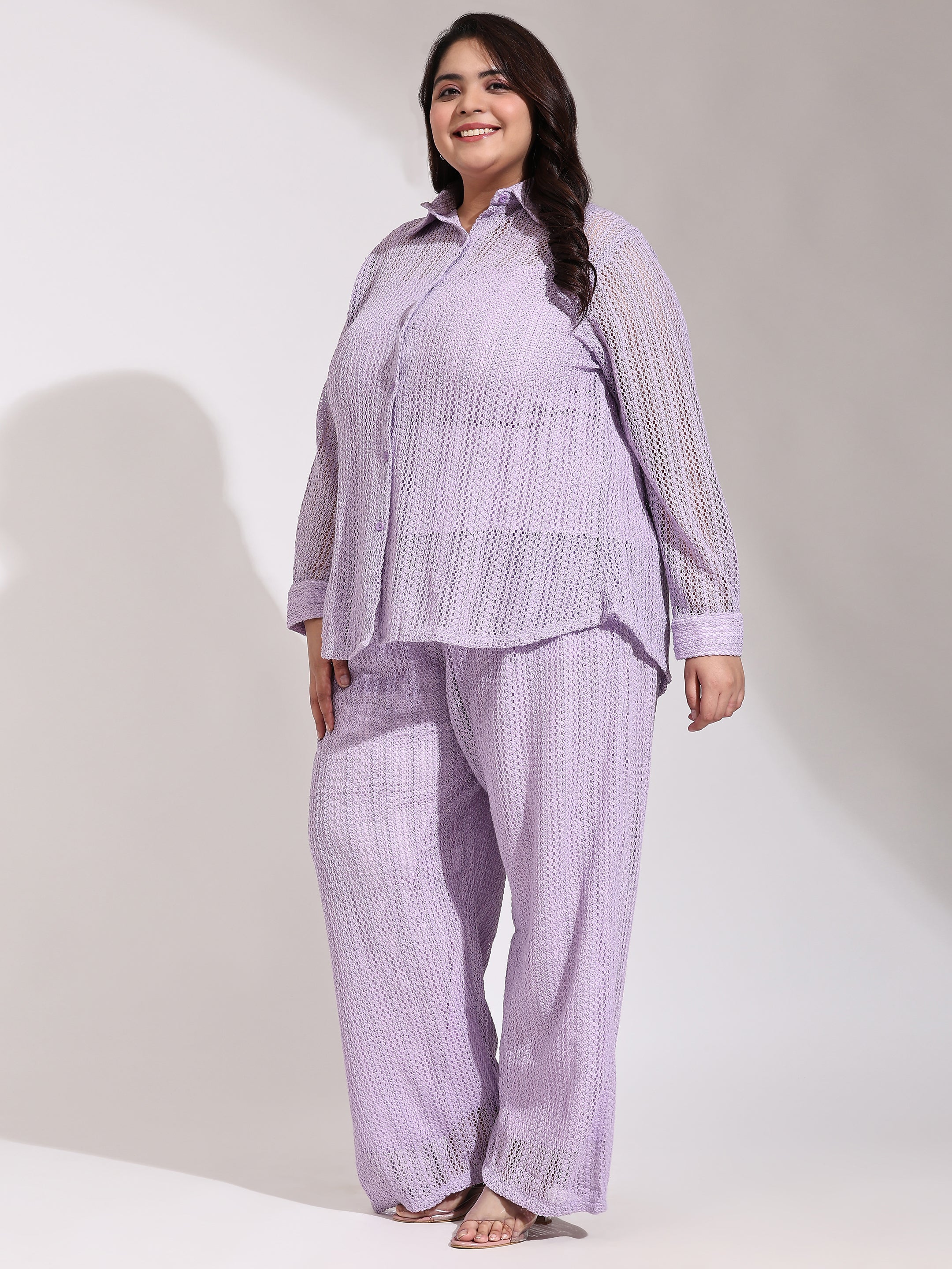 Plus size purple co-ord set for women